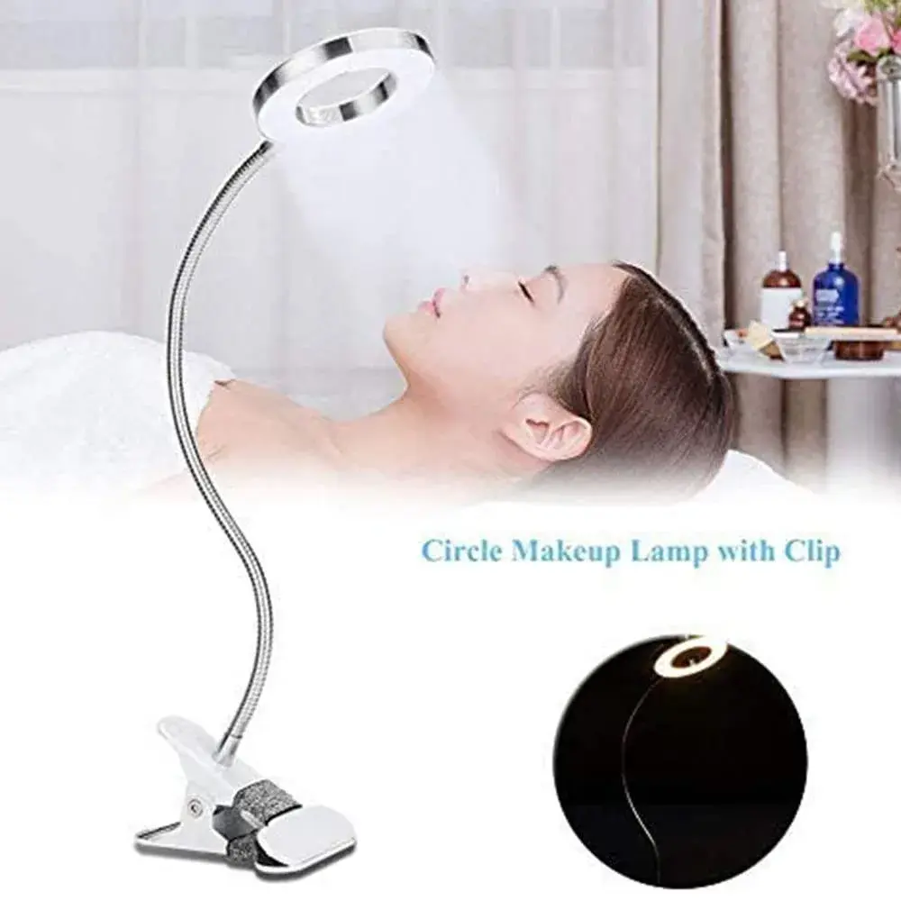 Salmue Silver USB LED Beauty Lamp 50cm (19.7in) | Eye-Friendly Flicker-Free Light for Tattoos, Makeup, and Study - view 3