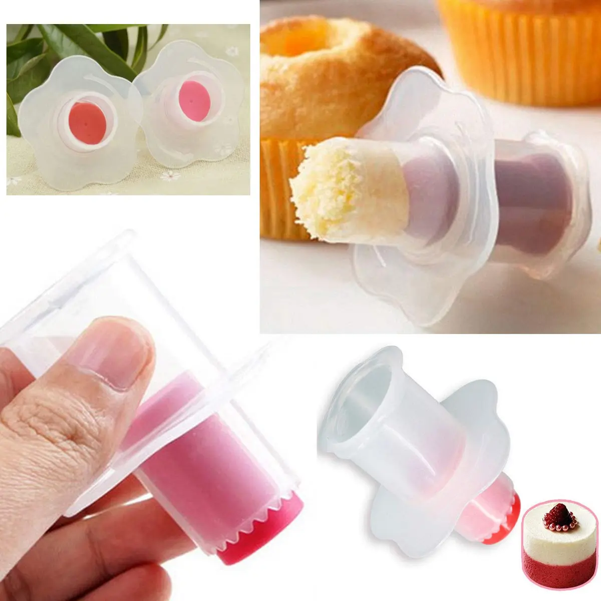 DaNaRaa Cookie Cutter 6 Pack | Food Grade Plastic, Round, 6cm x 6cm | Perfect for Cake Filling & Decorating - view 5
