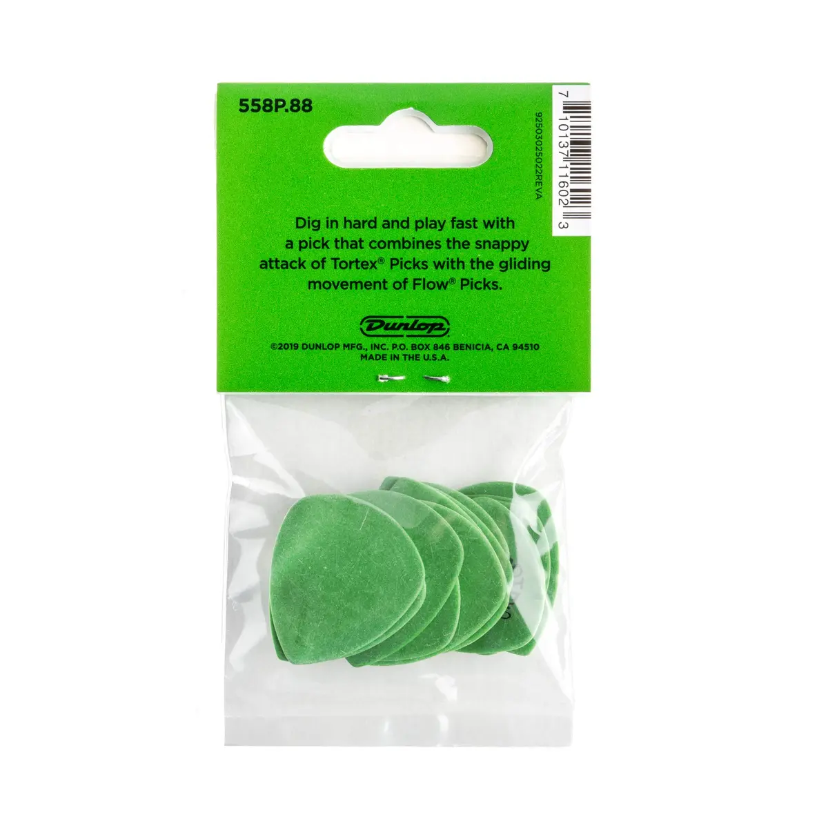Jim Dunlop Tortex® Flow® Pick .88MM | Bright, Snappy Attack, Superior Durability, Made in USA - view 5