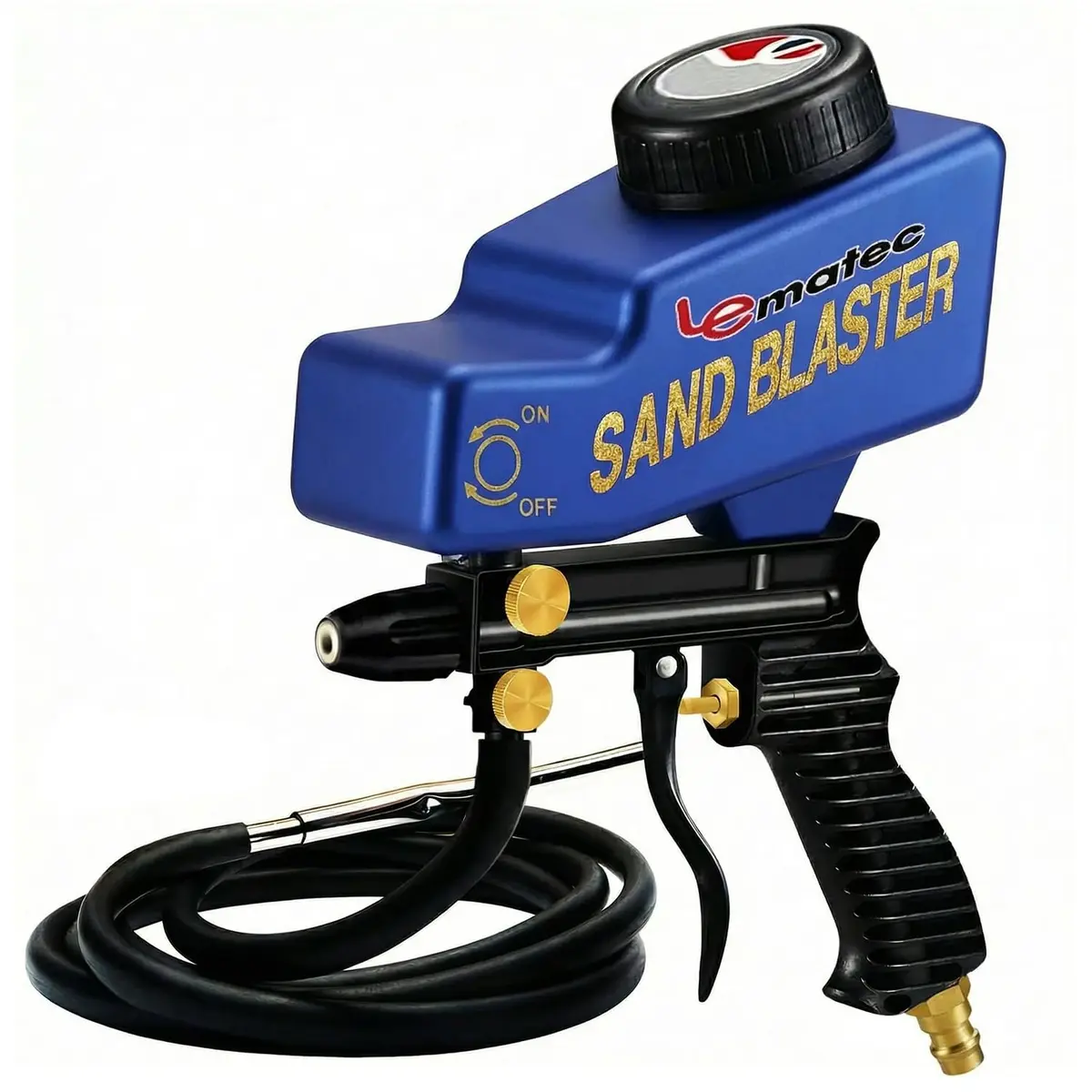 LE LEMATEC Sand Blaster Gun Kit for Air Compressor Rust Removal | Portable, Dual Mode, Ceramic Nozzle - main product image