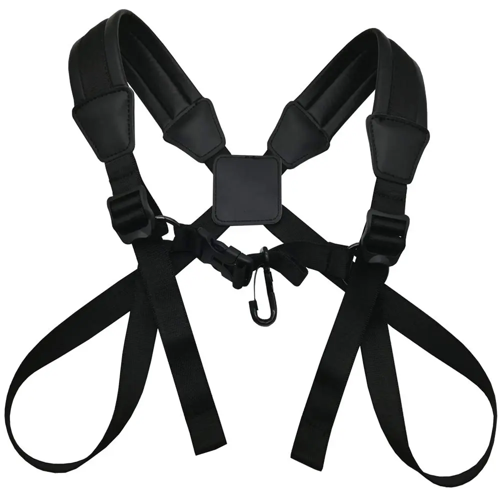 Xavnia Professional Saxophone Shoulder Harness Strap with Leather Padding for Alto, Tenor, Baritone, Soprano Sax (Size L, Black) - main product image