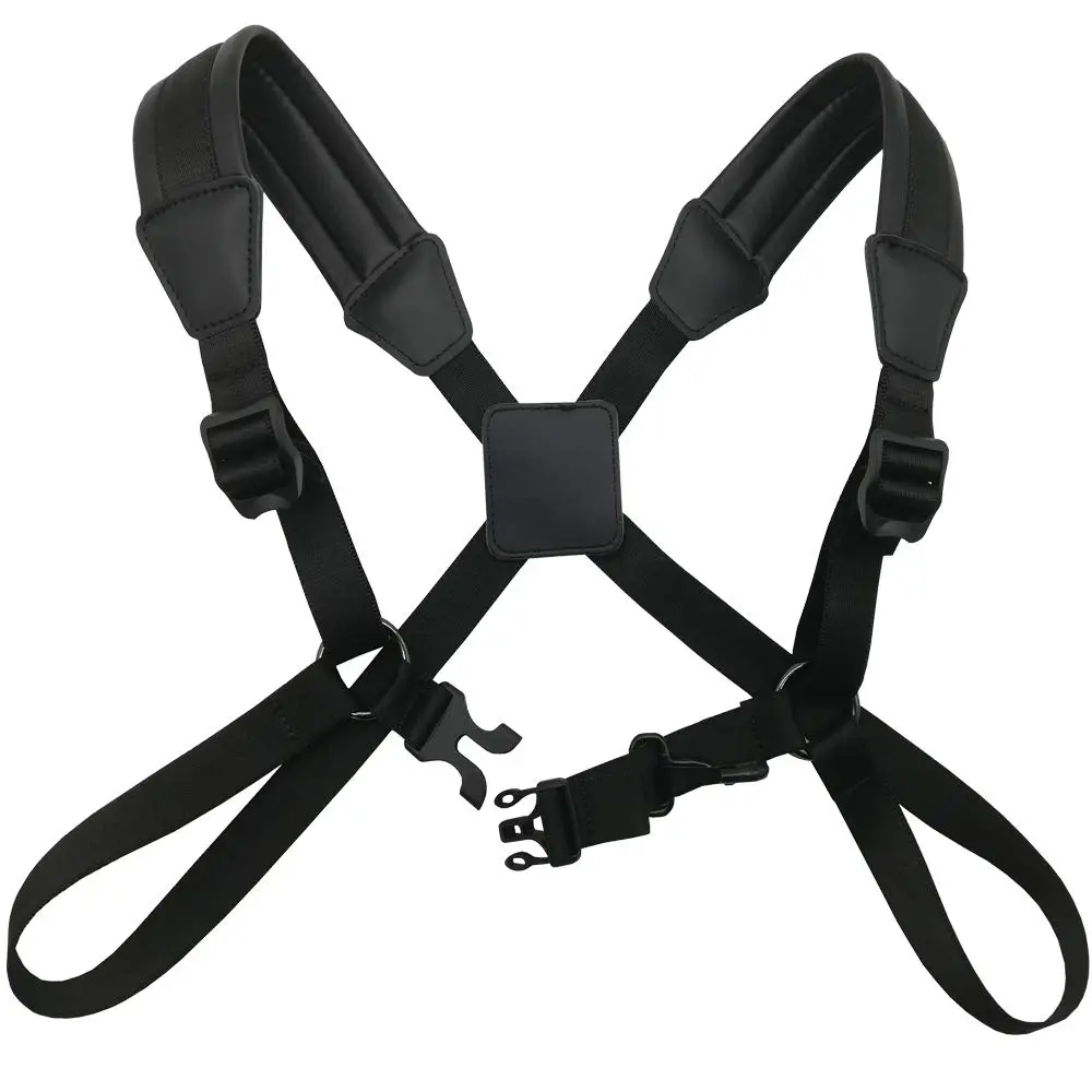Xavnia Professional Saxophone Shoulder Harness Strap with Leather Padding for Alto, Tenor, Baritone, Soprano Sax (Size L, Black) - view 2