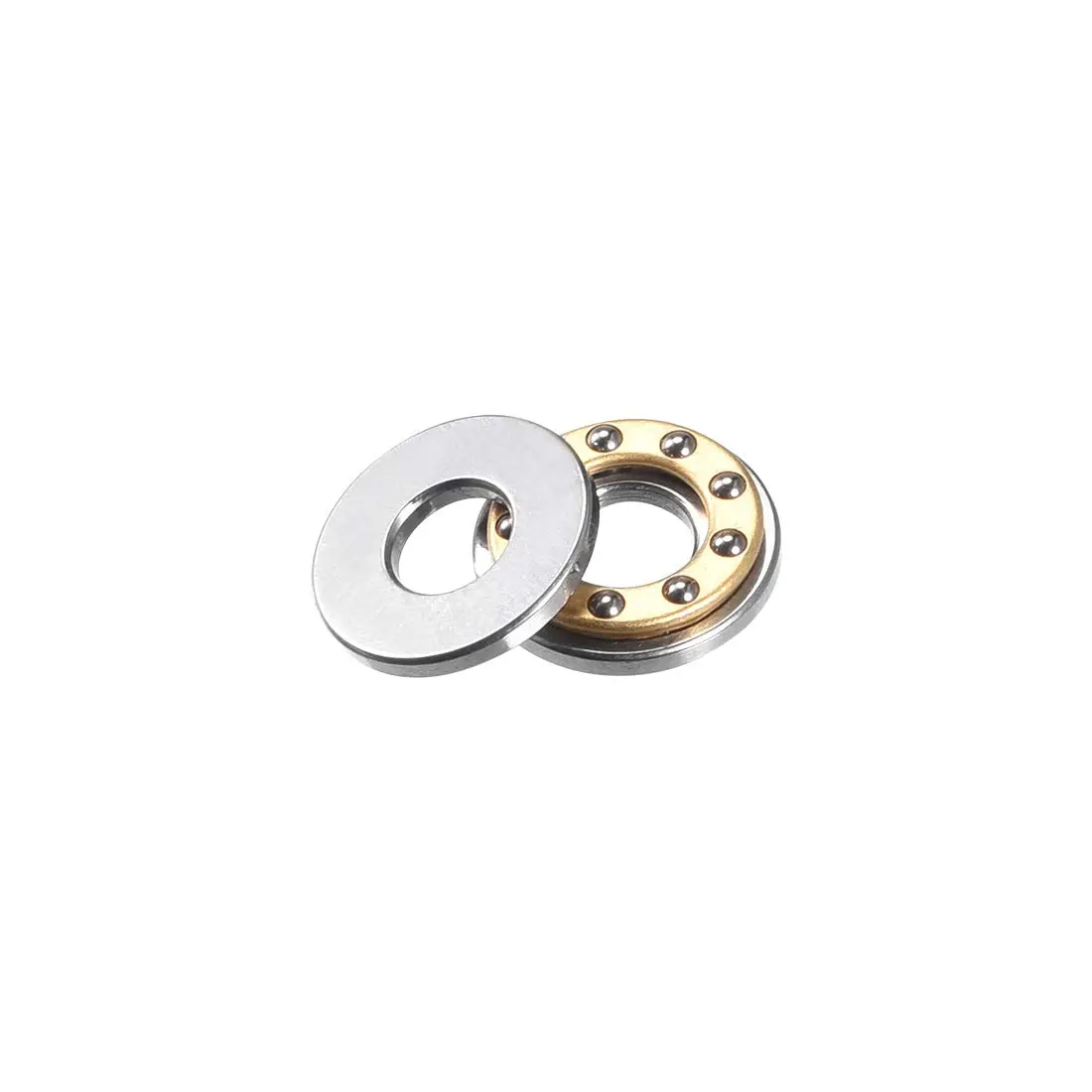 uxcell F5-12M Thrust Ball Bearings 5mm x 12mm x 4mm Chrome Steel Single Direction (2-Pack) | Precision Bearings for Industrial Applications - view 2