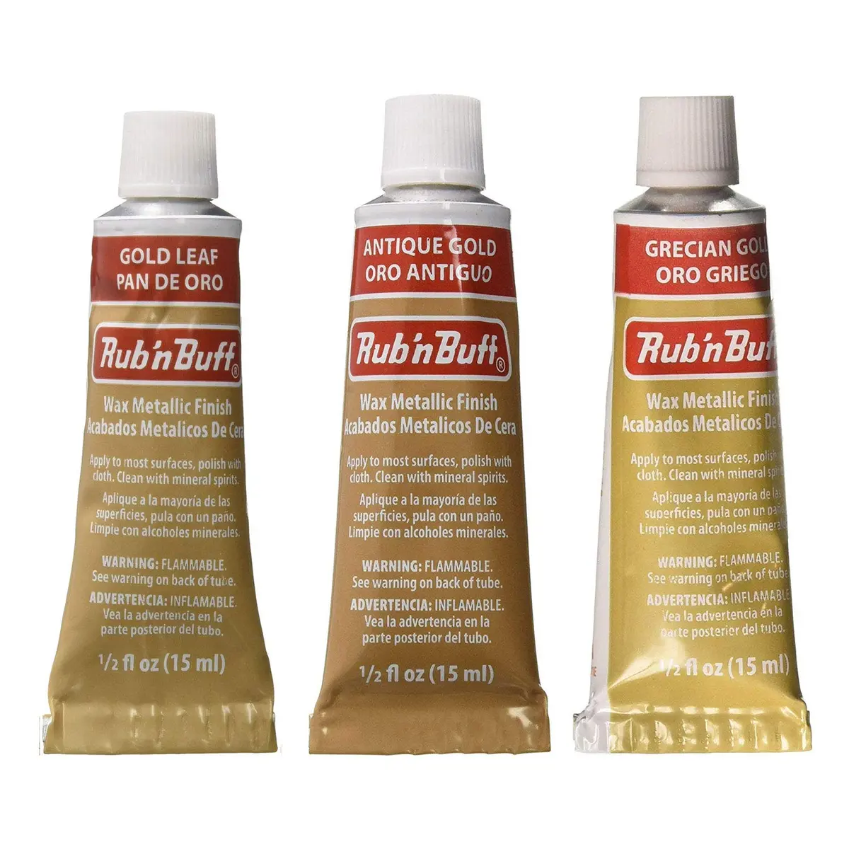 F|S FRAMER SUPPLY Amaco Rub 'N Buff Wax Metallic Finish, 3 Color Gold Assortment (Gold Leaf, Antique and Grecian Gold) | Museum-Quality Gold Finish (70-120 chars) - main product image