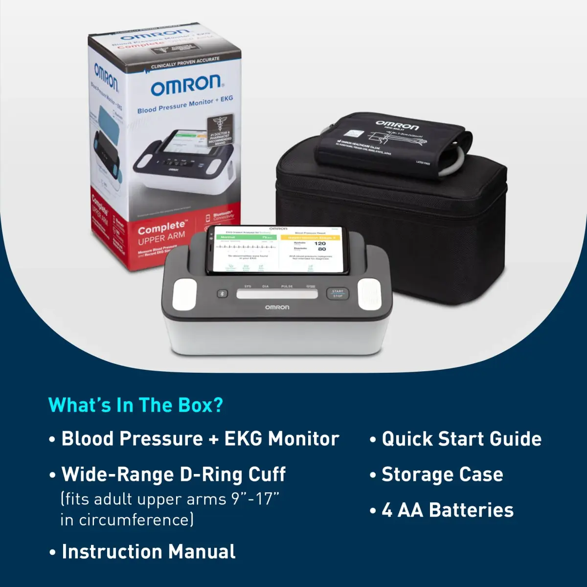 OMRON Complete 2-in-1 Blood Pressure Monitor + EKG BP7900 Black | Advanced Accuracy & Bluetooth Sync - view 6