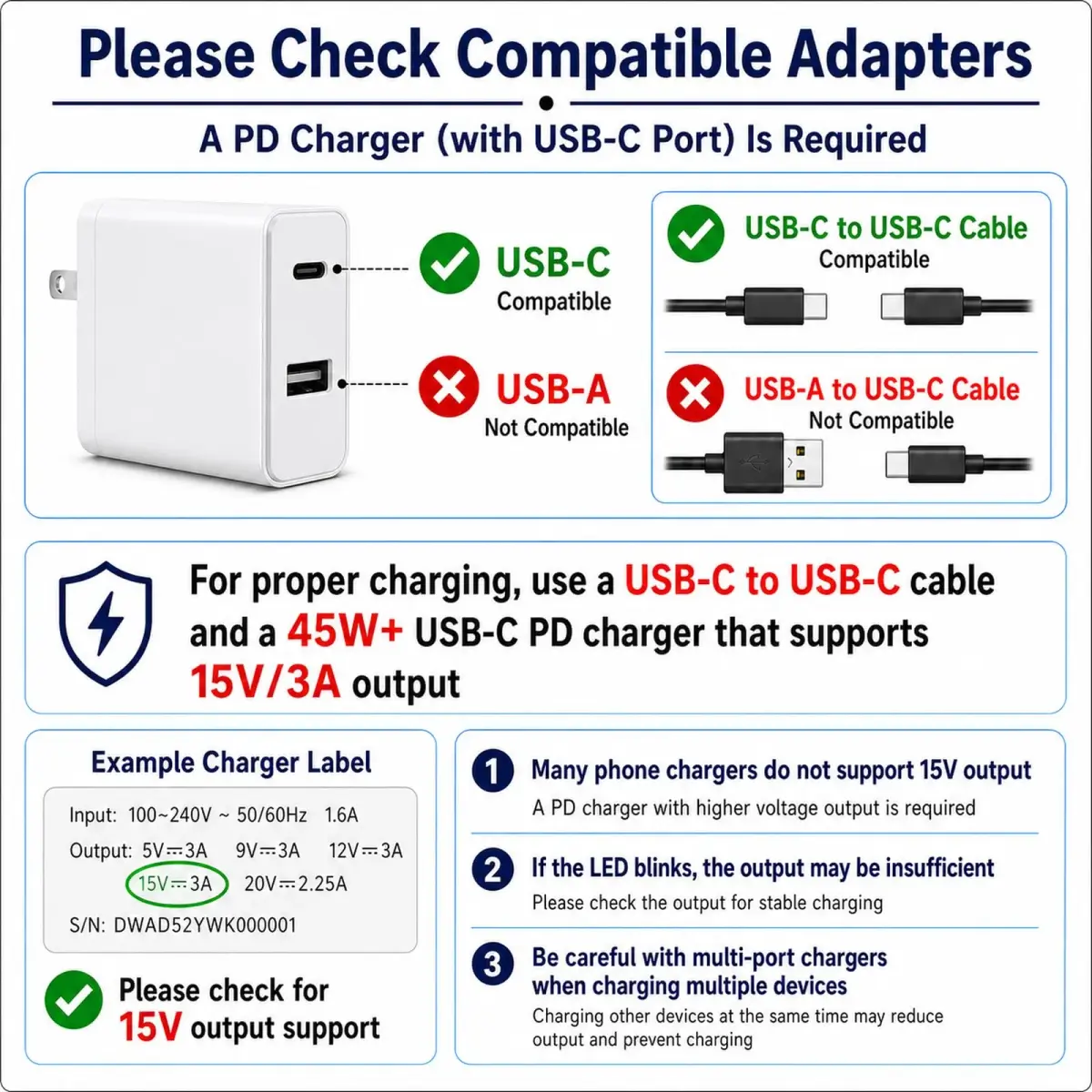 Sisyphy Surface Connect to USB-C Charging Cable 20cm (0.7ft) | Charge Surface Pro with USB-C PD Charger - view 5