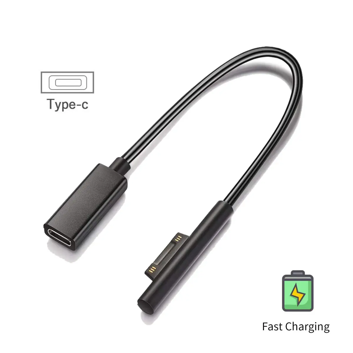 Sisyphy Surface Connect to USB-C Charging Cable 20cm (0.7ft) | Charge Surface Pro with USB-C PD Charger - view 9