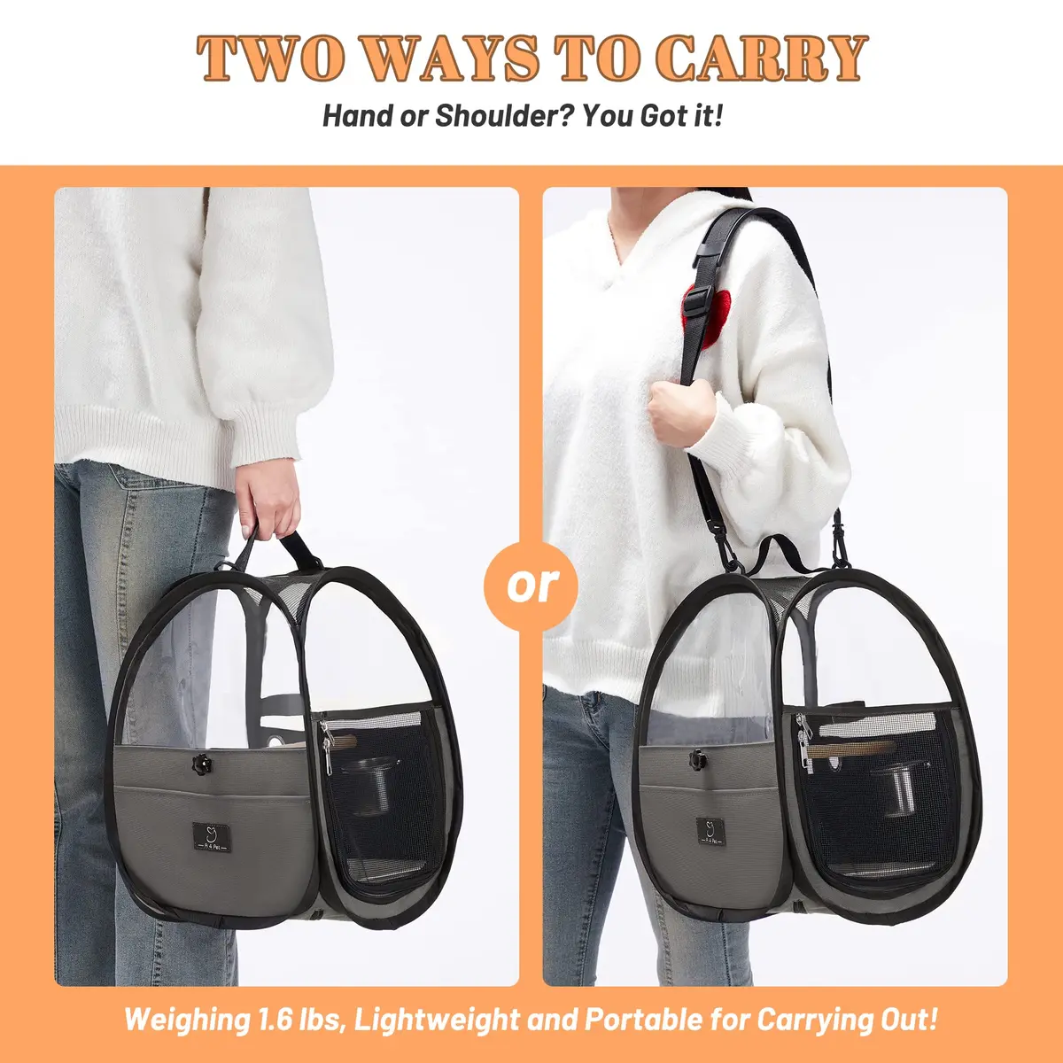 A 4 Pet Bird Carrier for Travel, Clear Windows, Lightweight | Safe & Portable Bird Cage - view 8
