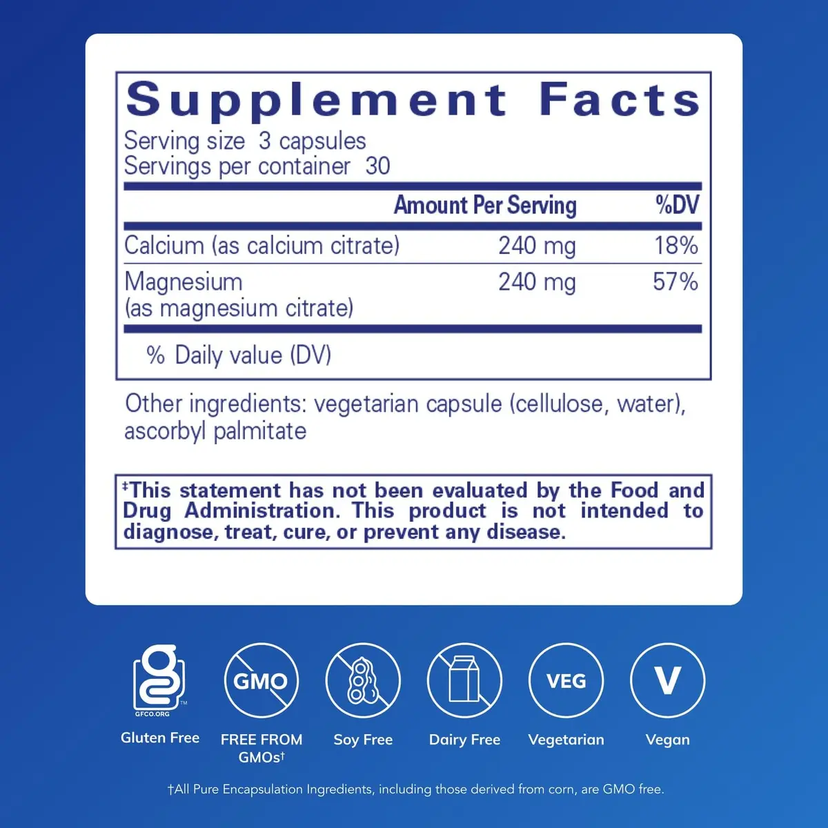 Pure Encapsulations Calcium Magnesium (Citrate), 90 Capsules | Supports Bone & Heart Health - view 2