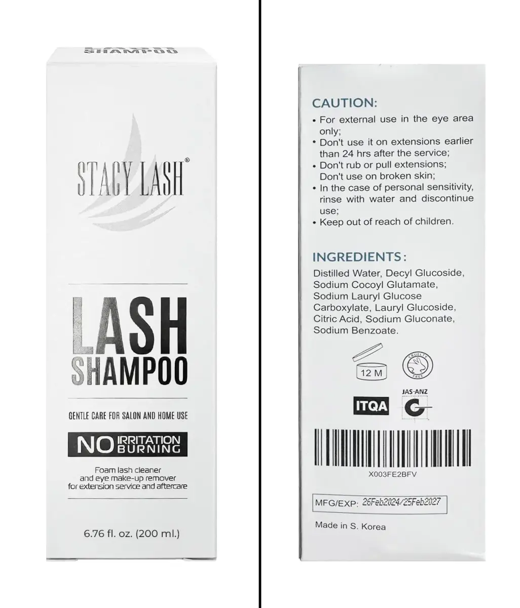 STACY LASH Eyelash Extension Shampoo & Brush 200ml (6.76 fl oz) | Gentle Foam Cleanser for Natural Lashes & Extensions - view 8