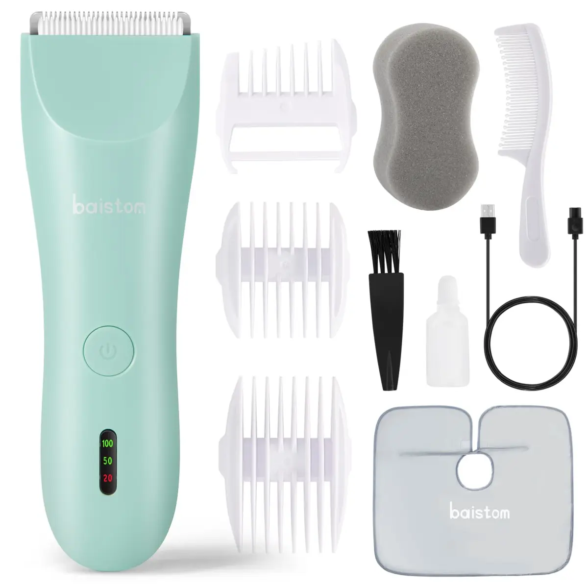 Baistom Baby Hair Clippers 0–12Y | Quiet Cordless Waterproof Haircut Kit - main product image
