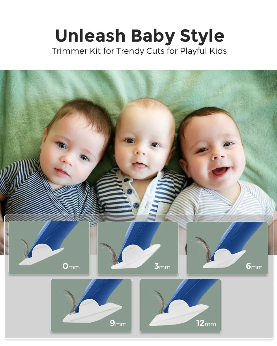 Baistom Baby Hair Clippers 0–12Y | Quiet Cordless Waterproof Haircut Kit - view 3