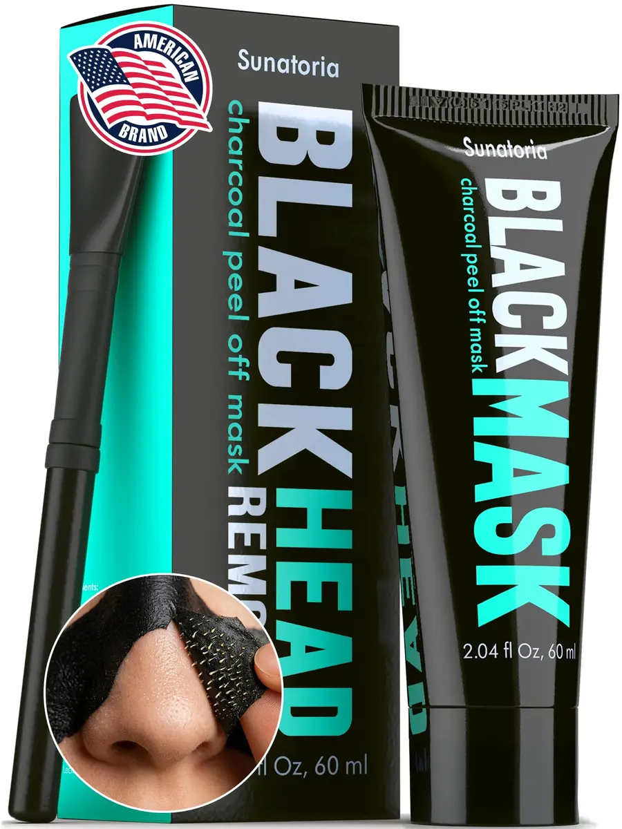 SUNATORIA Original Black Peel Off Face Mask 60ml (2.04 fl oz) | Purifying Charcoal Mask for Oily Skin - main product image