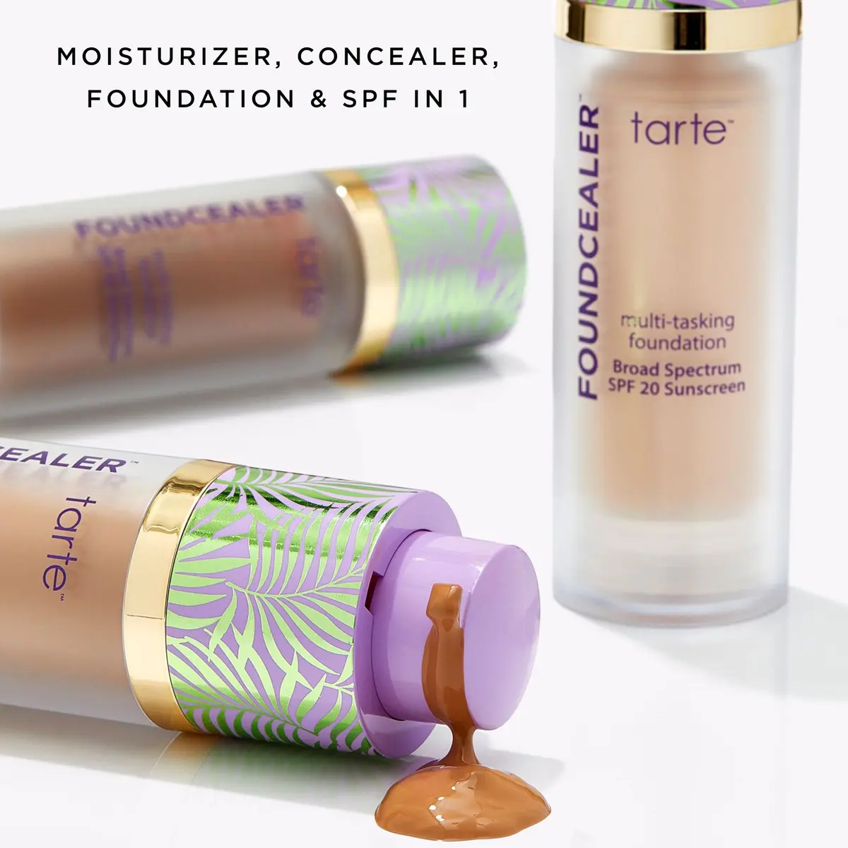 tarte babassu foundcealer dewy foundation SPF 20 | Medium Coverage, Vegan, Cruelty-Free, 27S light-medium sand - view 5