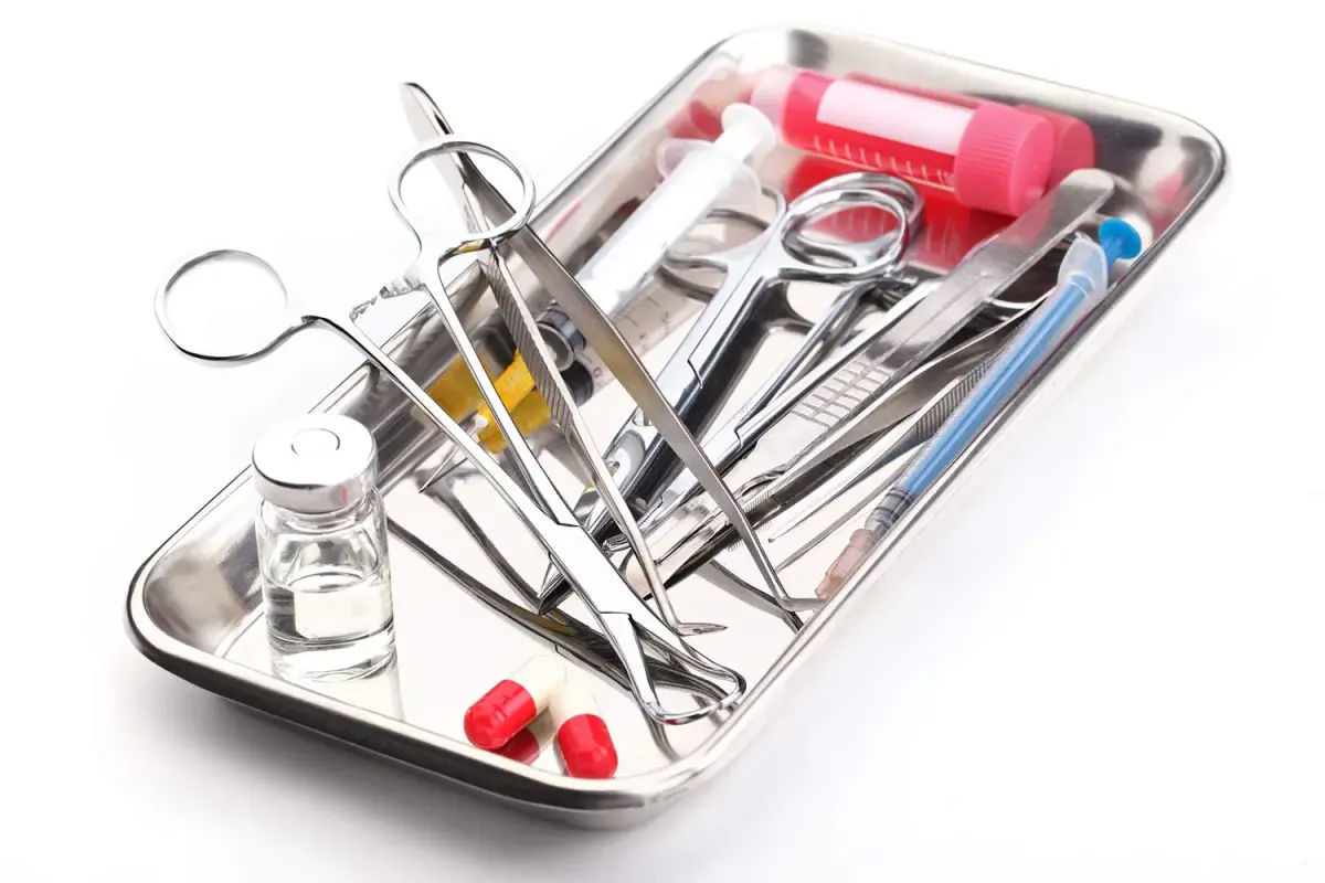 LabAider Stainless Steel Dental Procedure Tray 21.9 cm (8.6") | 3-Pack Flat Type for Medical & Lab Use - view 4