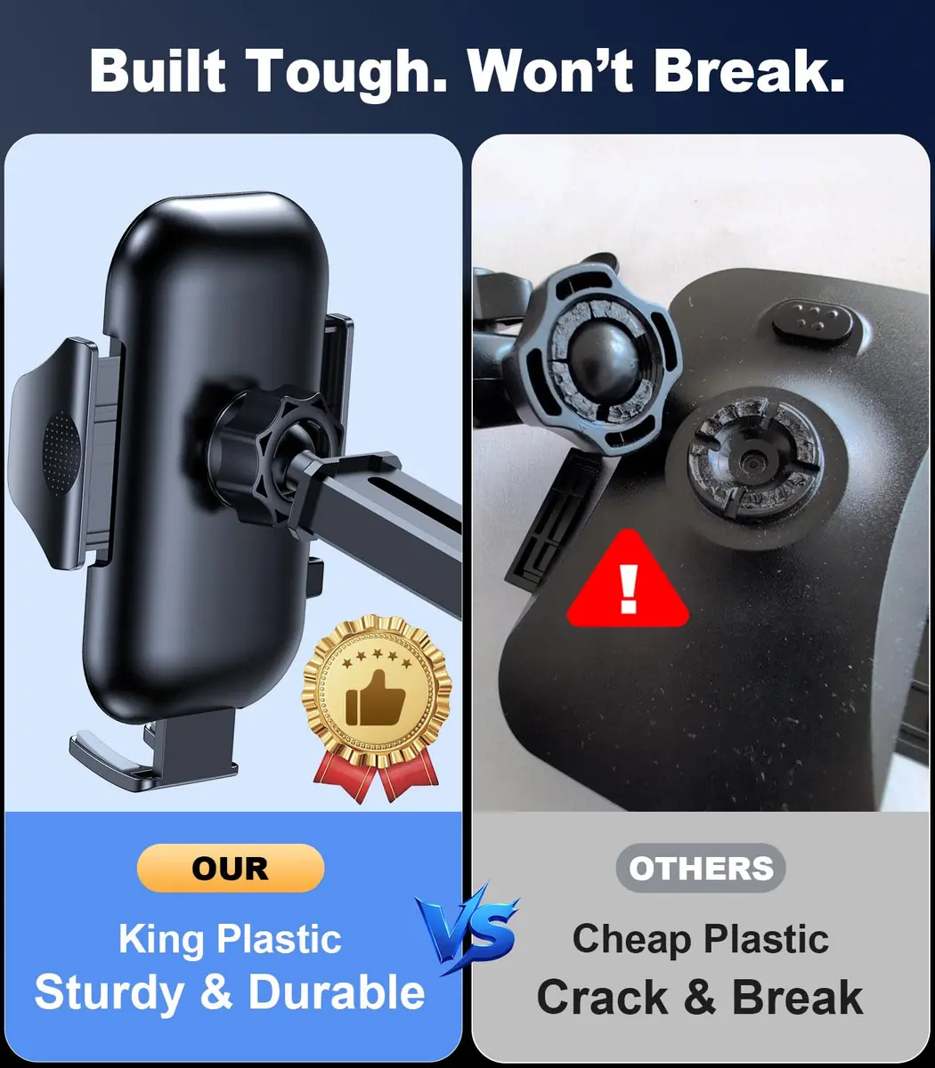 VICSEED 2026 Ultimate Sturdy Car Phone Holder 95+LBS Suction | Universal Long Arm Mount for Car Dashboard & Windshield - view 5