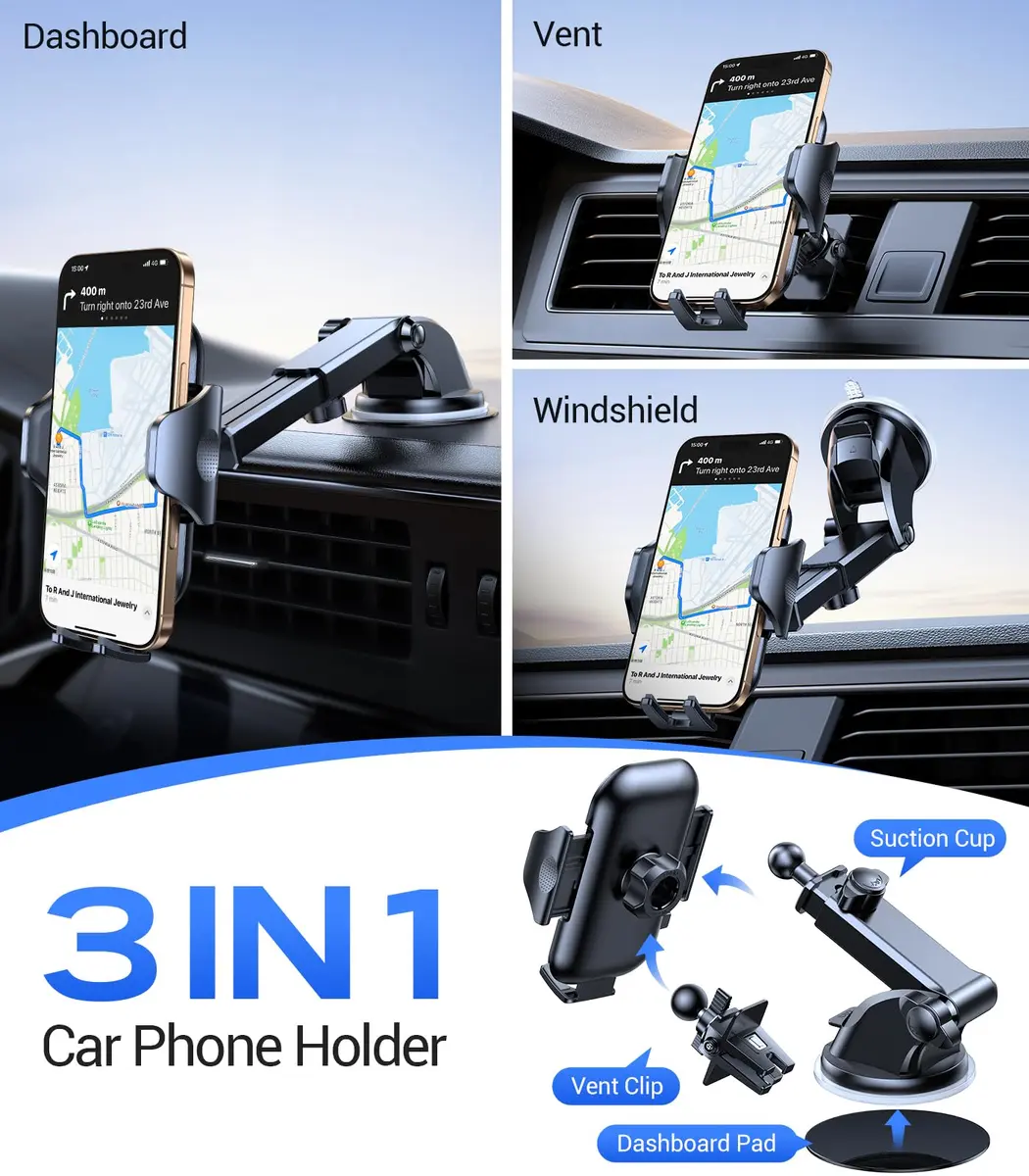 VICSEED 2026 Ultimate Sturdy Car Phone Holder 95+LBS Suction | Universal Long Arm Mount for Car Dashboard & Windshield - view 9
