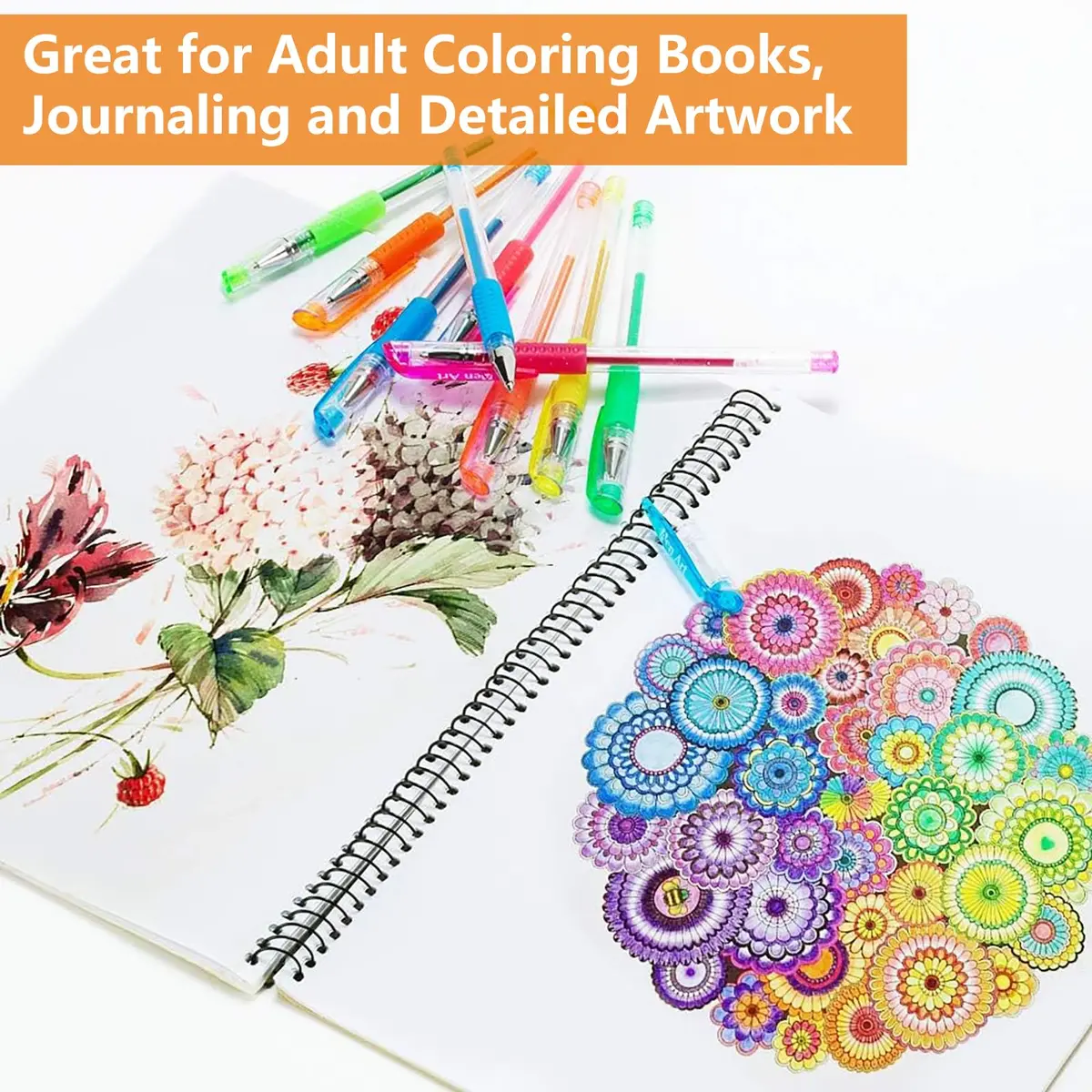 Aen Art Gel Pens for Adult Coloring Books, 30 Colors, Fine Point, 0.8mm | Bright & Vivid Colors for Art & Craft - view 4