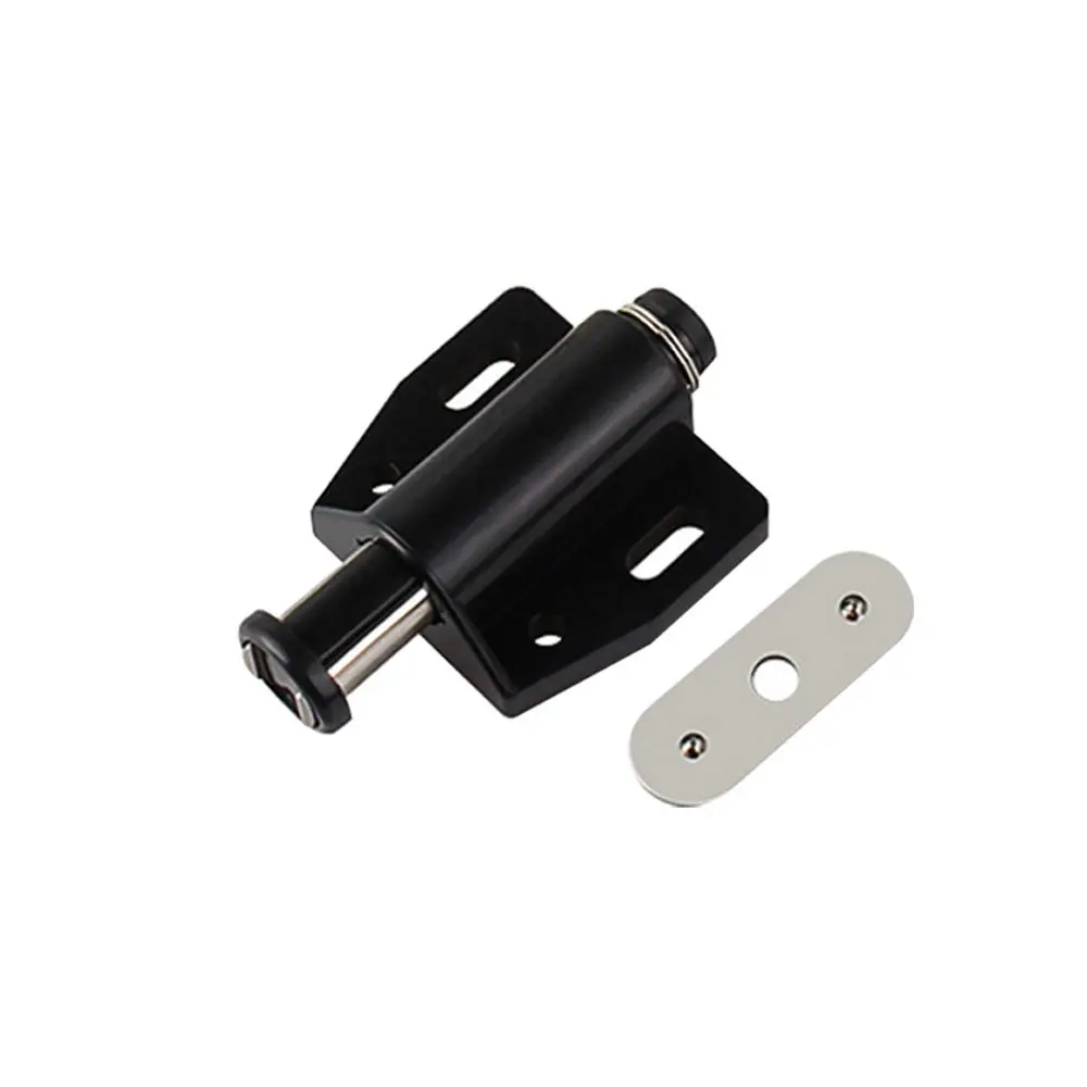 YuanhuaRongsheng Magnetic Touch Lock 12pcs | Heavy Duty Black Cabinet Catch with Push to Open (46x38x19mm) - view 4