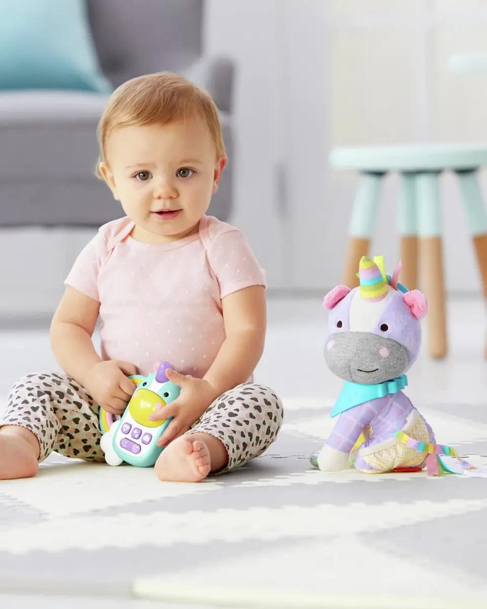 Skip Hop Baby Phone Toy: Zoo Unicorn Cell Phone 10.6cm (4.19in) | Musical Toy for Babies - view 2
