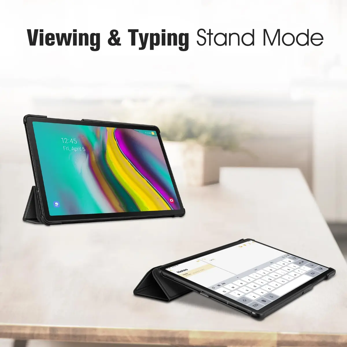 FINTIE Slim Case for Samsung Galaxy Tab S5e 10.5 Inch 2019, Black | Ultra-Thin Flip Cover with Auto Sleep/Wake - view 4