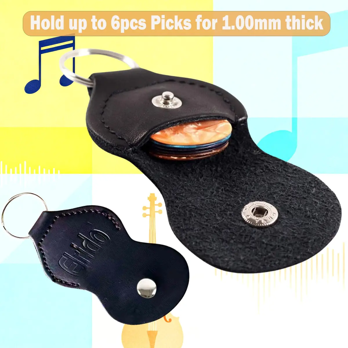 Elrido Guitar Pick Punch DIY Guitar Picks Maker with 2 Pick Sheets & Holder | Custom Plastic Picks - view 8