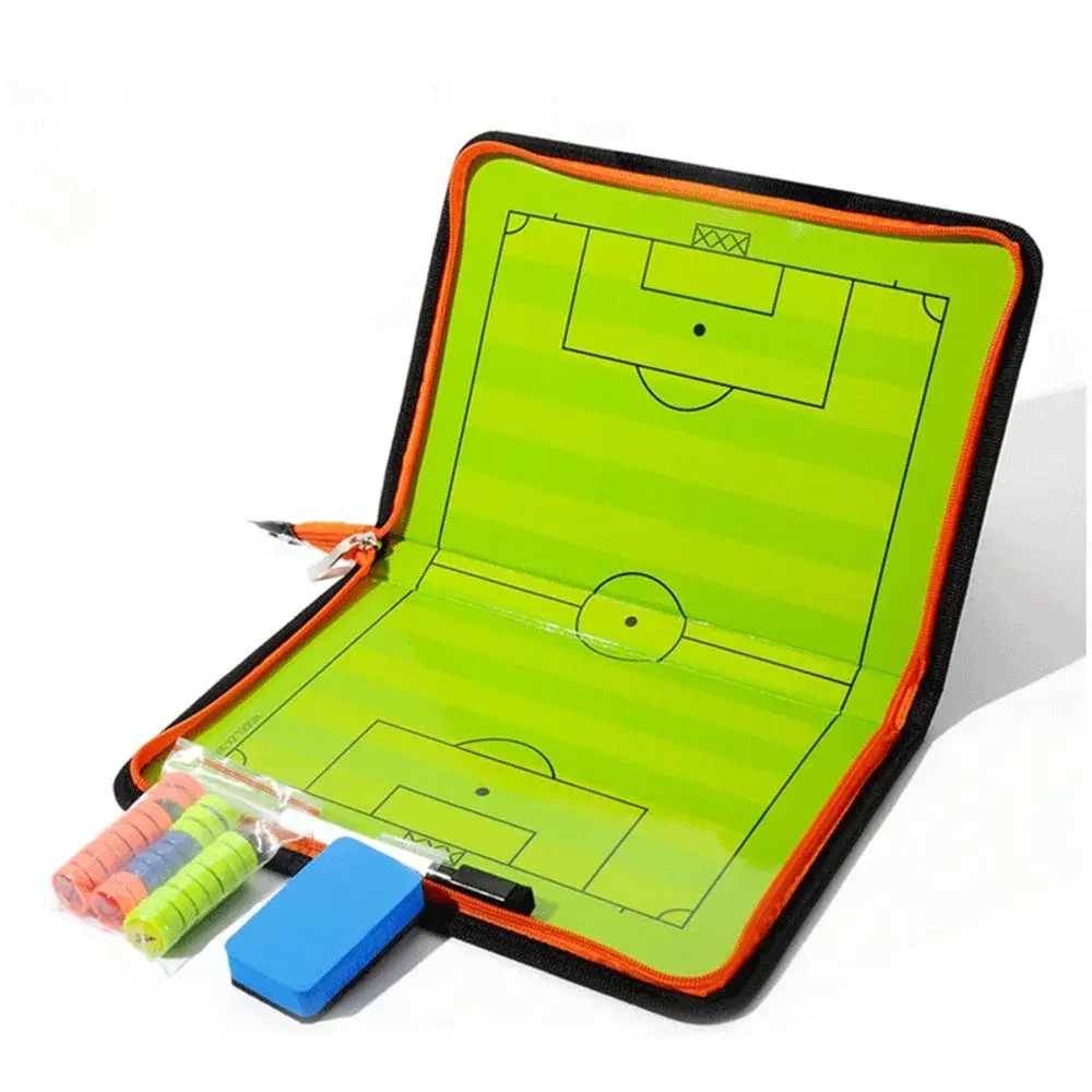 Pure Vie Magnetic Soccer Coaching Board Football Tactics Clipboard with Full Set of Magnets & Marker (Folded 21x28cm, Expanded 42x28cm) - view 3