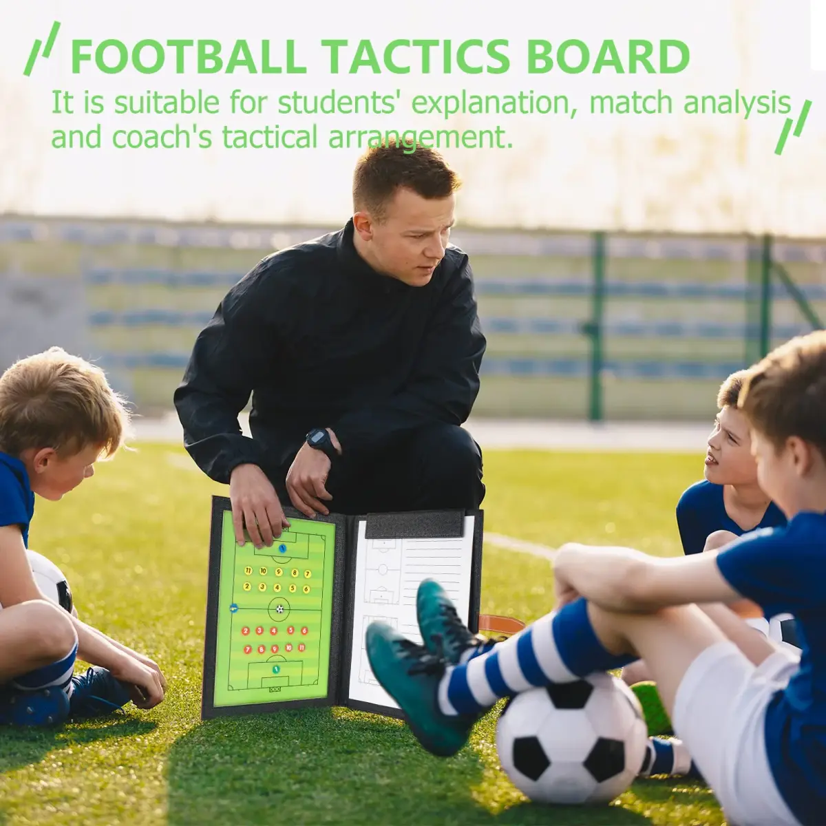 Pure Vie Portable Magnetic Soccer Coaching Board Football Tactics Clipboard 49cm x 32cm | Strategy Tool for Coaches - view 6