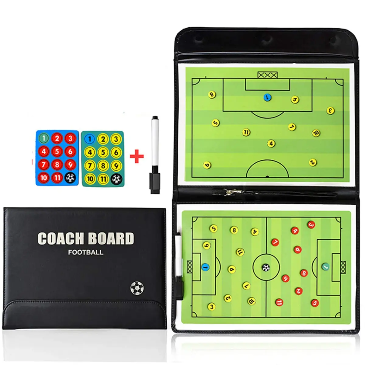Pure Vie Portable Magnetic Soccer Coaching Board 53x31cm (20.86''x12.20'') | Tactics Clipboard for Strategy & Training - view 2