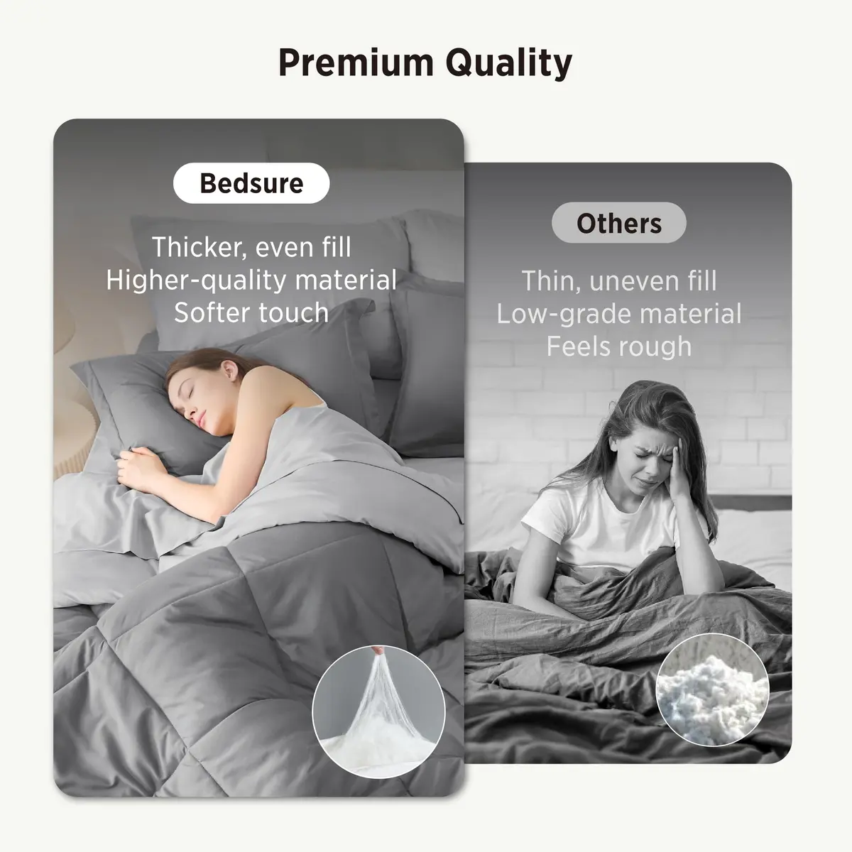 Bedsure Queen Bed in a Bag Reversible Comforter Set 7 Pieces | All-Season Microfiber Bedding - view 7