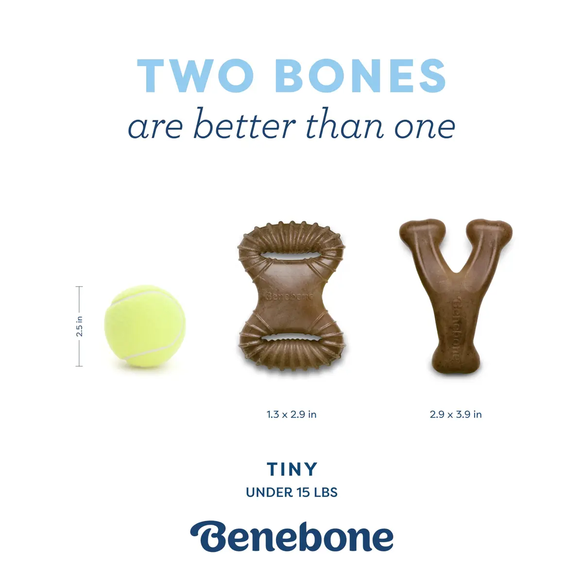 Benebone Puppy 2-Pack Dental Chew/Wishbone Dog Chew Toys, Real Bacon | Durable Nylon Chew for Puppies - view 4