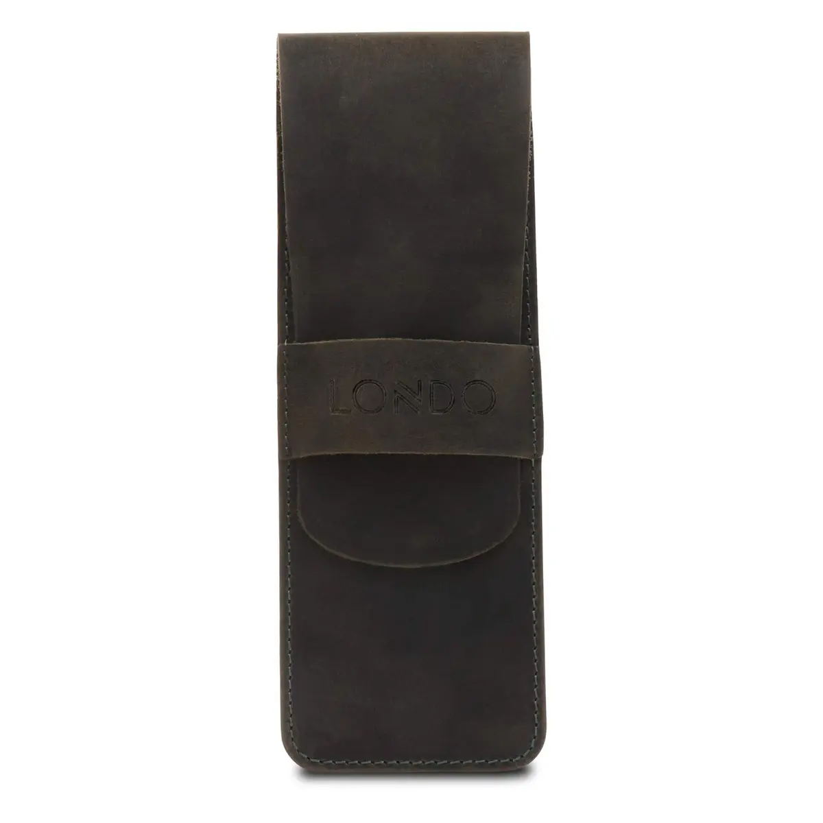 Londo Genuine Leather Pen and Pencil Case with Tuck in Flap | Classic Desk Organizer in 6 Colors - main product image