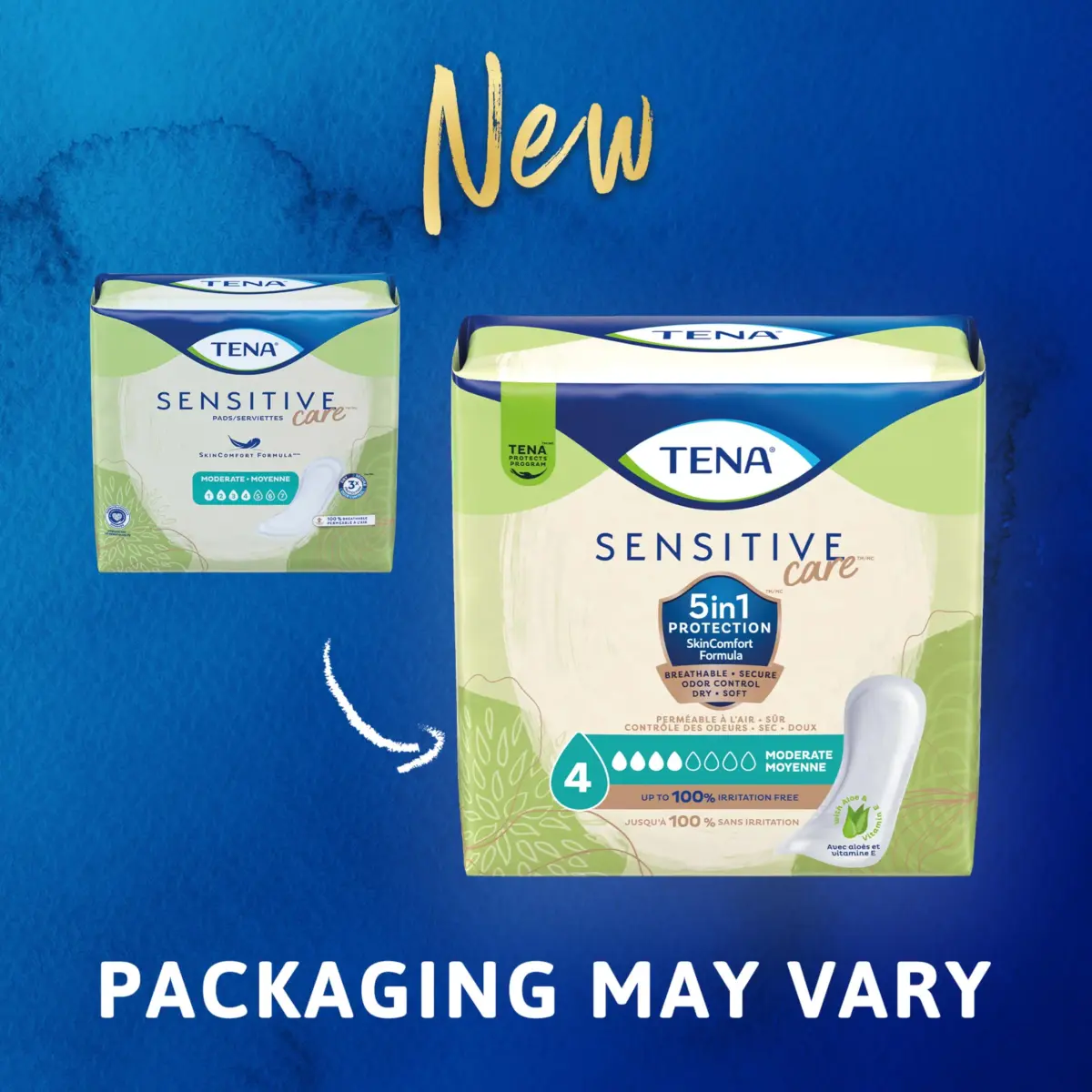 TENA Sensitive Skin Bladder Control Pads, Moderate Long 180 ct | Dermatologist Approved for Sensitive Skin - view 2