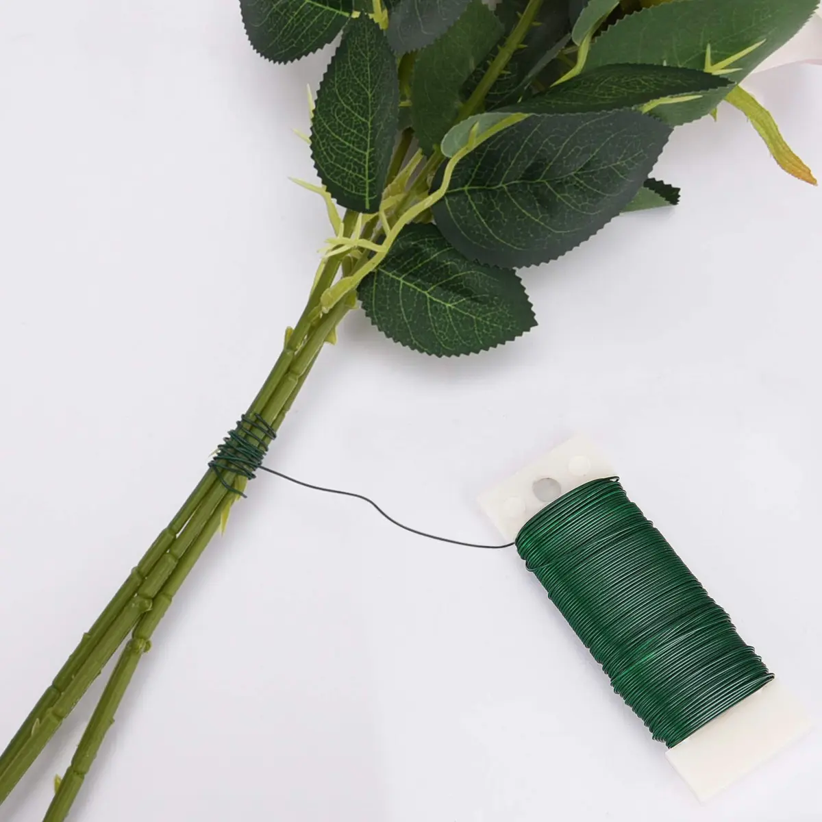Livder Green Paddle Wire 3 Pack | 114 Yards, 22 Gauge, Flexible for Crafts & Floral Arrangements - view 3