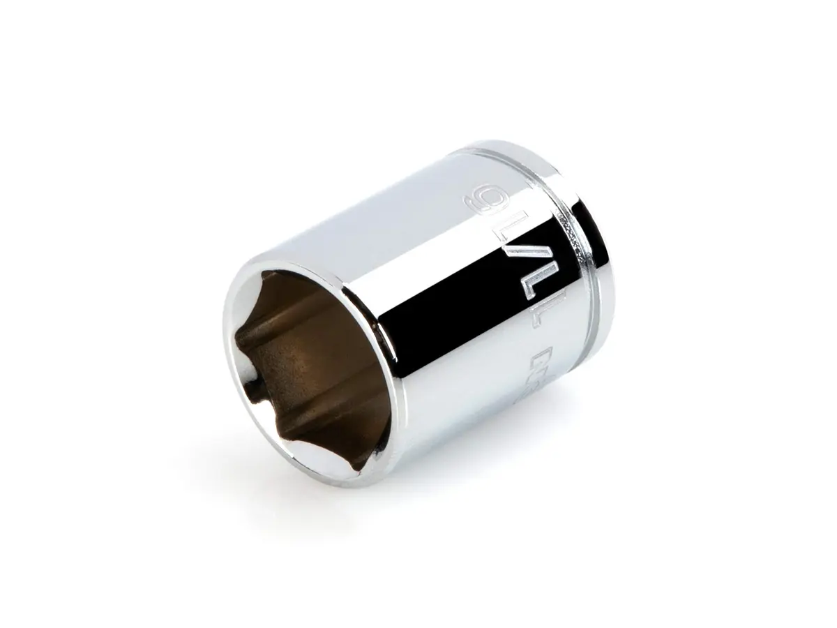 TEKTON 3/8 Inch Drive x 11/16 Inch 6-Point Socket | Chrome Plated Steel, Exact Fit, Corrosion Resistant - main product image