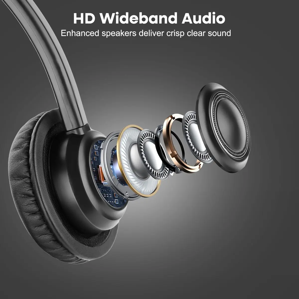 MAIRDI Telephone Headset with RJ9 & 3.5mm Jack | Noise Canceling Mic for Call Centers & Office (70-120 chars) - view 4