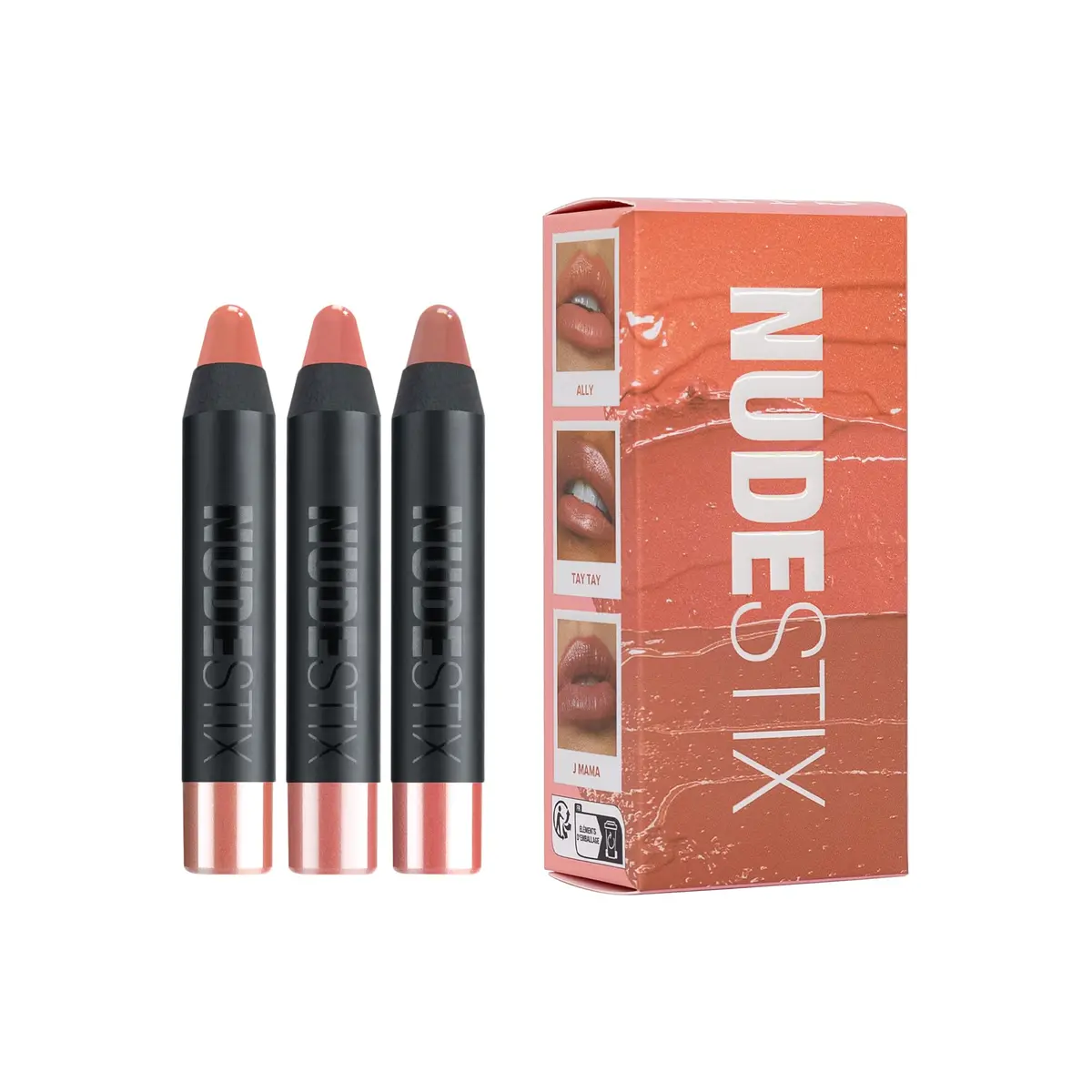 Nudestix Nude Natural Lips Kit – 3-Piece Mini Gel Color Lip + Cheek Balm Set in Hydrating Nude Shades | Co-Founder Curated, Glossy Finish, Vegan & Clean Beauty - main product image