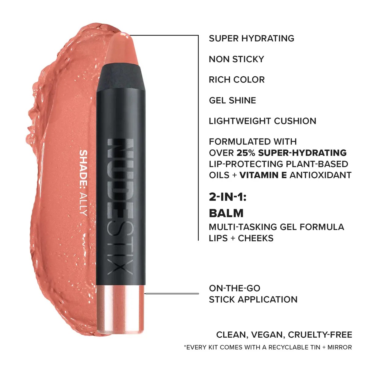 Nudestix Nude Natural Lips Kit – 3-Piece Mini Gel Color Lip + Cheek Balm Set in Hydrating Nude Shades | Co-Founder Curated, Glossy Finish, Vegan & Clean Beauty - view 4