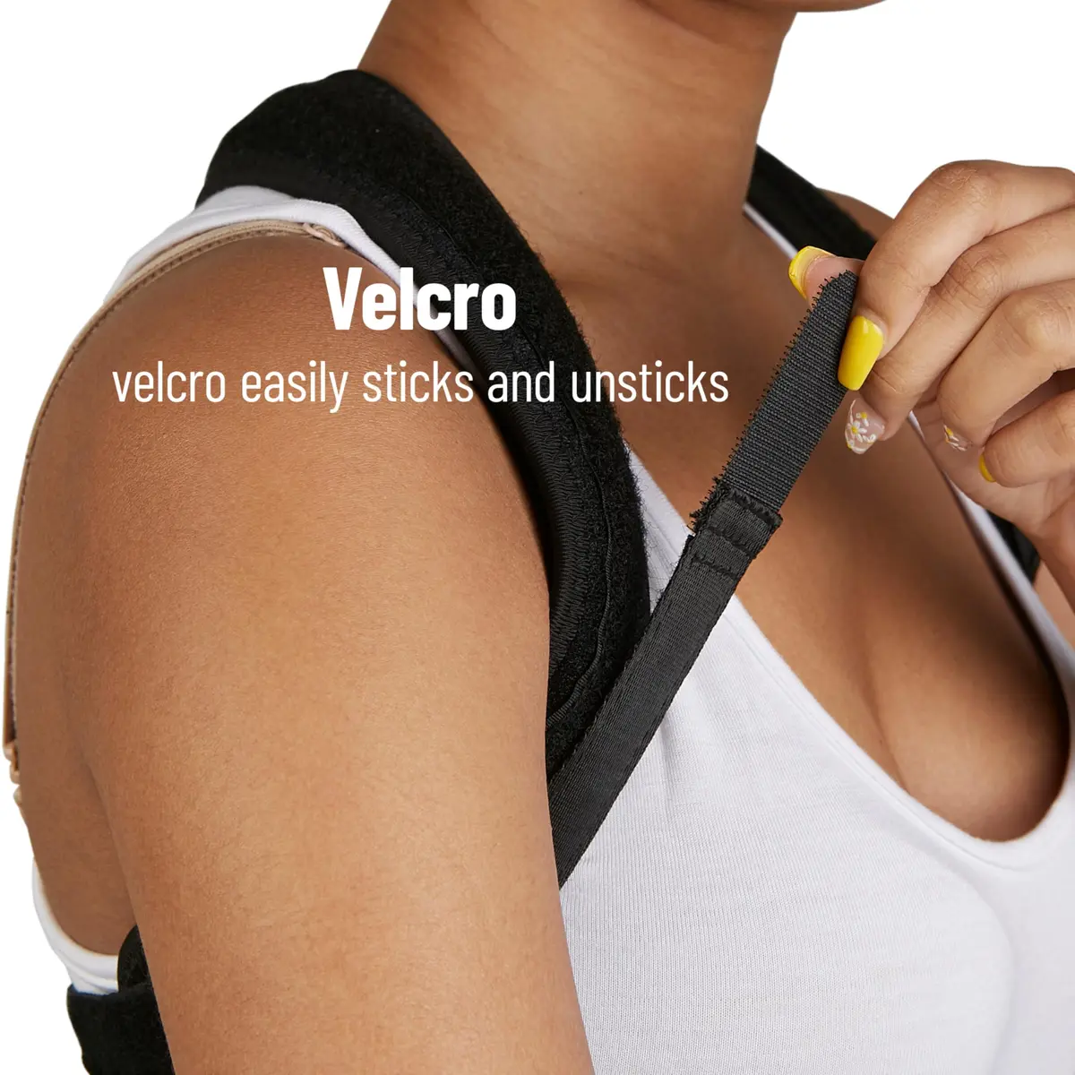 Mind Reader Posture Corrector, Adjustable Clavicle Brace, Lightweight, Nylon, 14"L x 4.25"W x 11.5"H, Black | Support for Spinal & Shoulder Alignment - view 5