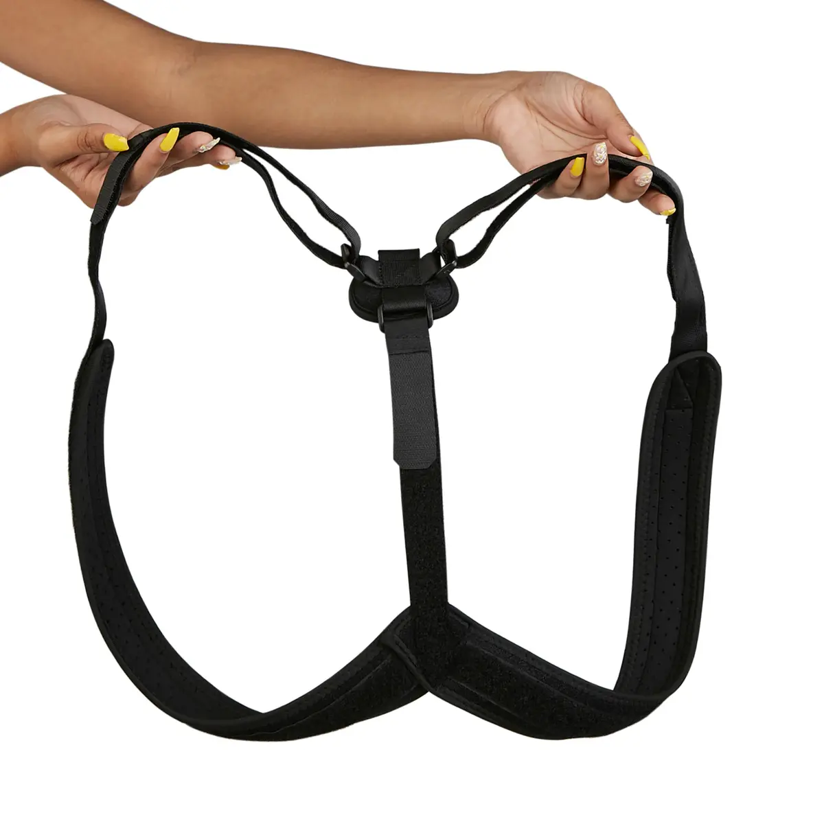 Mind Reader Posture Corrector, Adjustable Clavicle Brace, Lightweight, Nylon, 14"L x 4.25"W x 11.5"H, Black | Support for Spinal & Shoulder Alignment - view 2