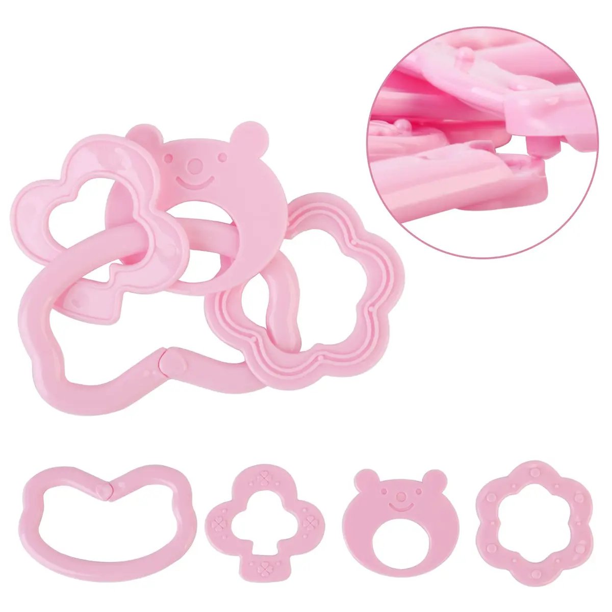 deAO 40 Pcs Baby Doll Accessories with Storage Bag | Feeding & Caring Playset for Kids 3+ - view 8
