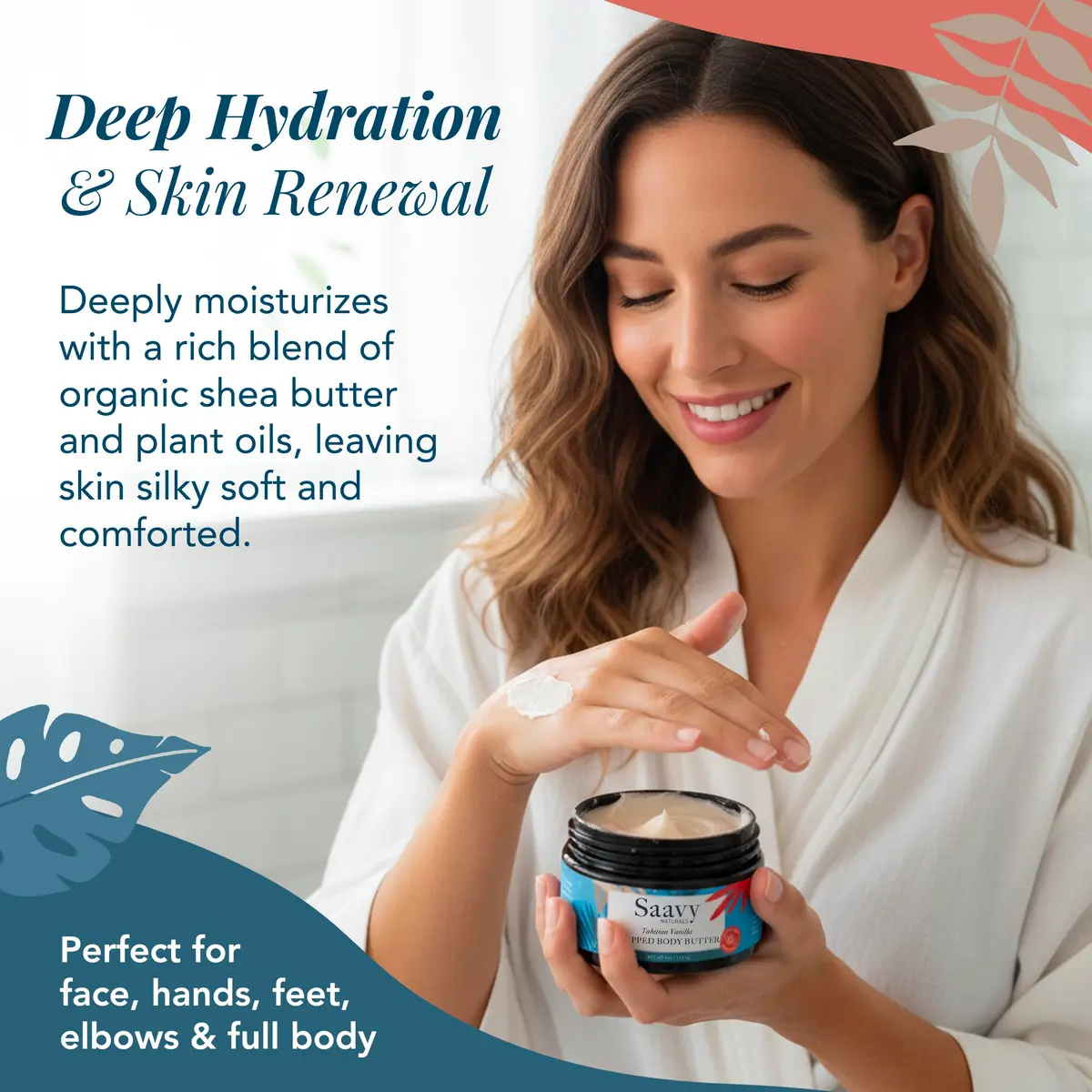 Saavy Naturals Body Scrub - Scented Sugar Vanilla Extract, Vegan Exfoliating with Vitamin E, Gentle for Sensitive Skin – Made in USA – Tahitian Vanilla (1 Pack) - 12 oz - view 2
