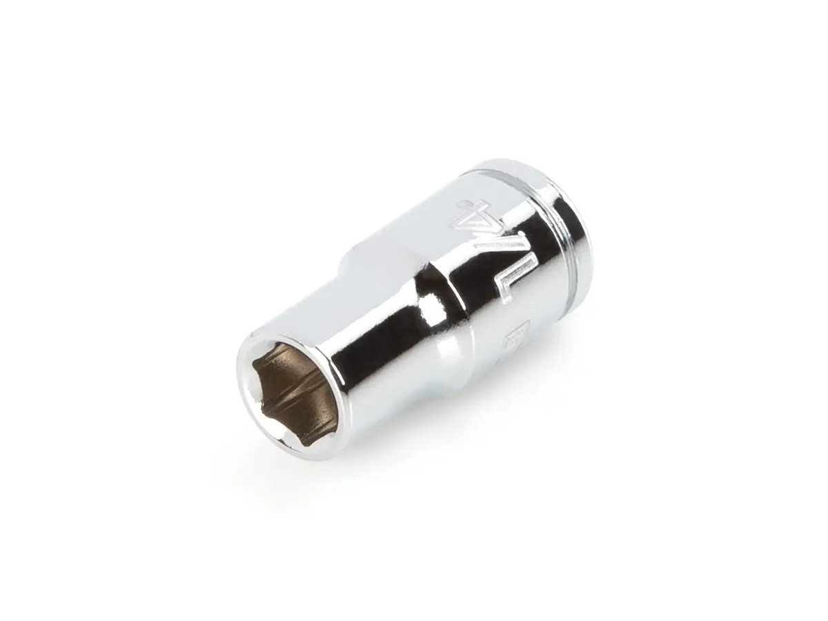 TEKTON 1/4 Inch Drive x 1/4 Inch 6-Point Socket | Chrome-Plated Alloy Steel, Shallow, Exact Fit - main product image