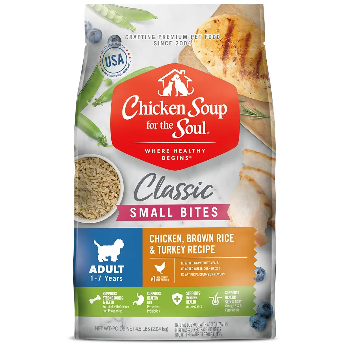 Chicken Soup for the Soul Natural Small Bites Adult Dog Food 4.5lb | Real Meat First Ingredient Support - main product image