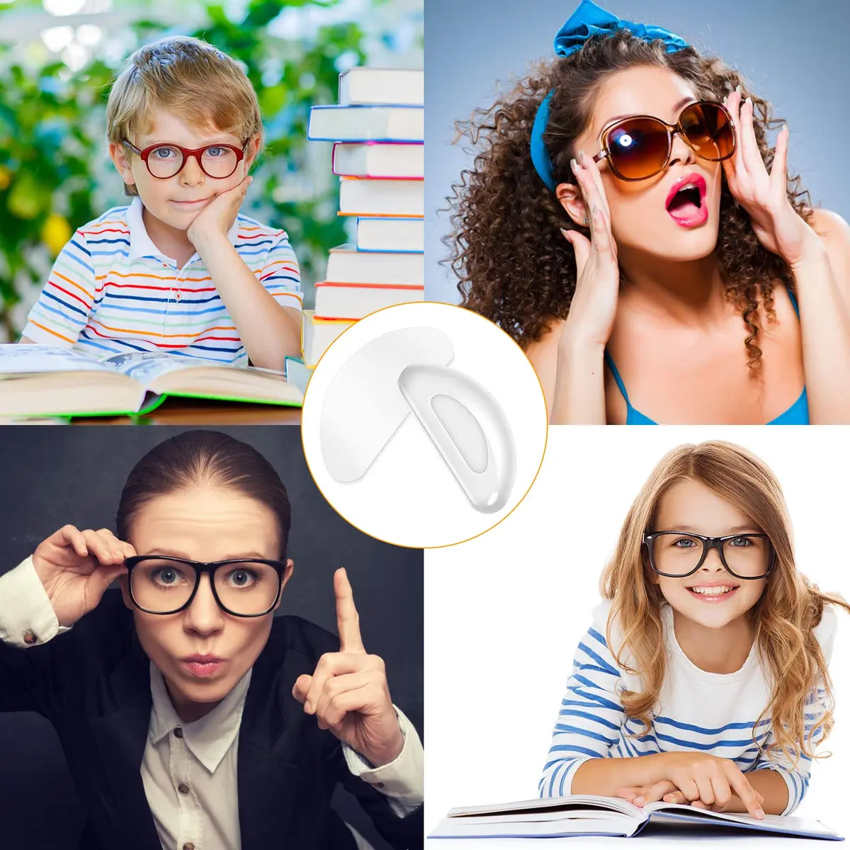 SMARTTOP Adhesive Nose Pad, 20 Pairs | Silicone Anti-Slip for Glasses & Sunglasses, 18mm, 1mm Thick - view 5
