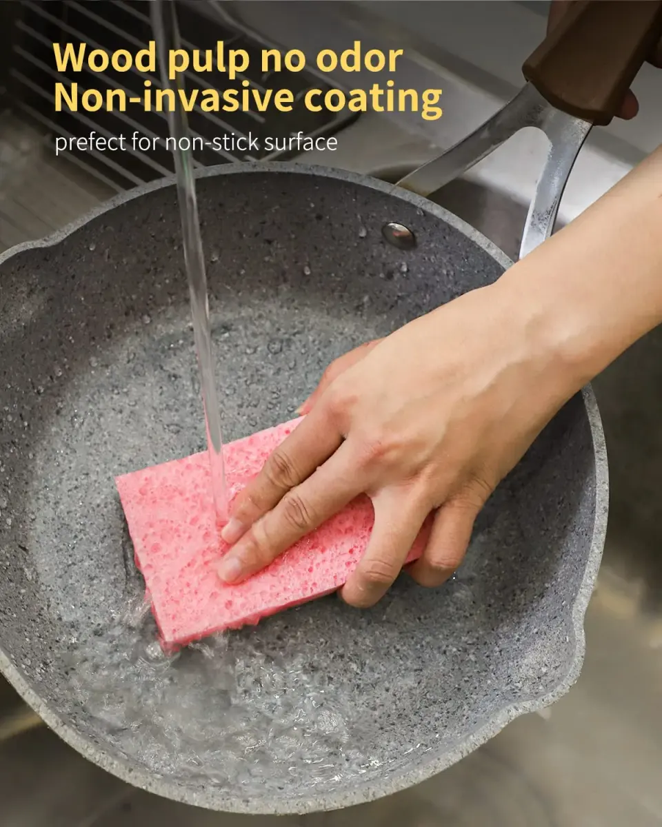 ARCLIBER Heavy Duty Cellulose Kitchen Sponge 12-Pack | Non-Scratch Scrubbing Power - view 6