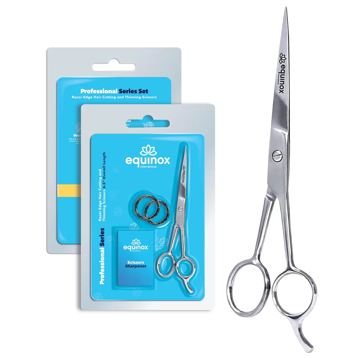 Equinox International Hair Cutting Scissors 6.5” | Precision & Comfort for Men & Women - main product image