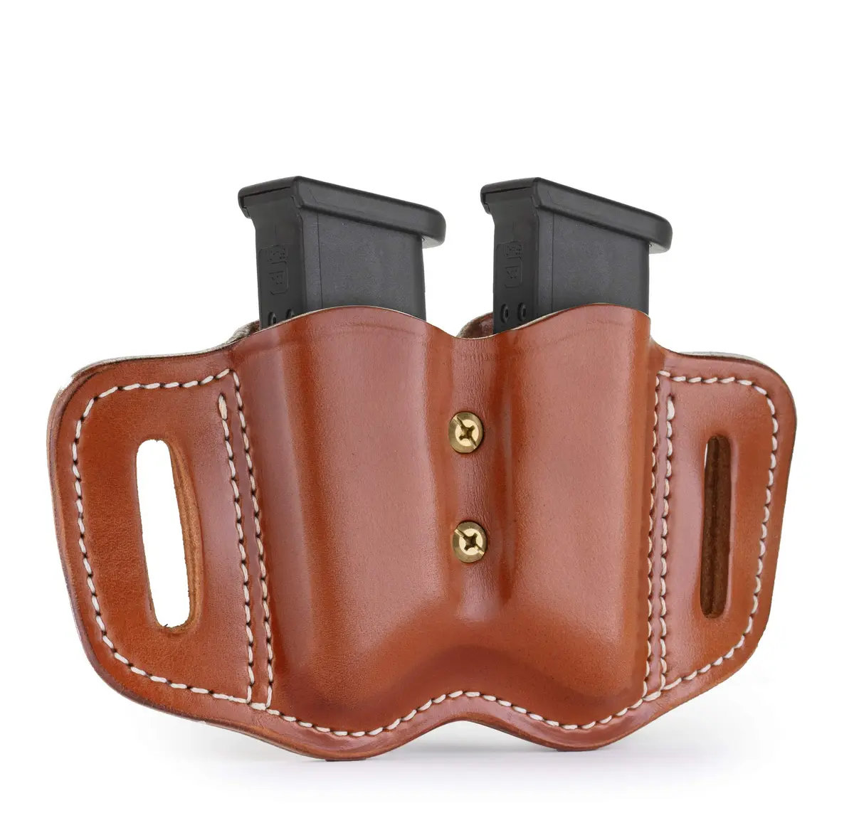1791 Gunleather Double Mag Pouch OWB Double Stack 9mm | Concealed, Durable Leather - main product image