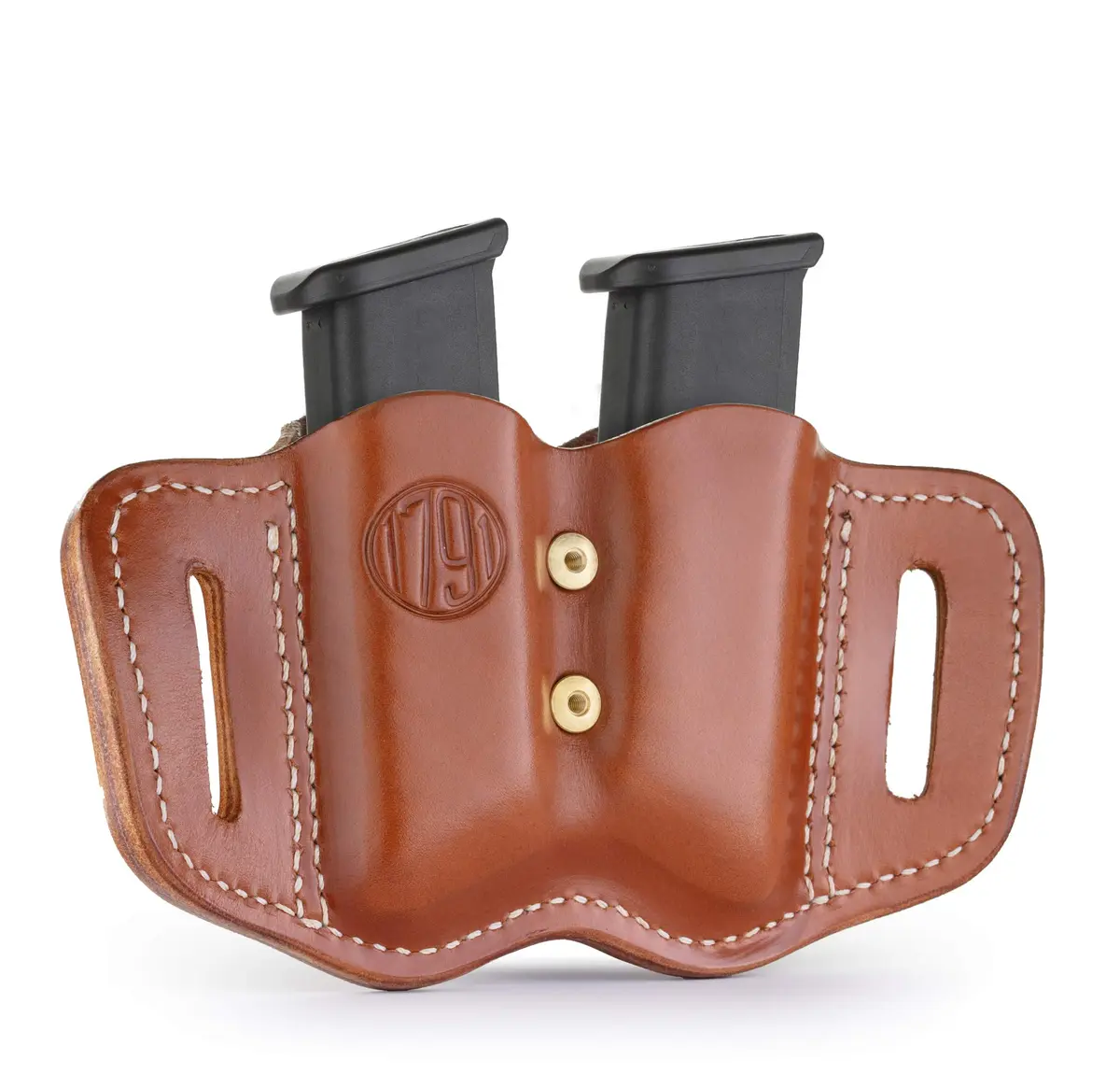 1791 Gunleather Double Mag Pouch OWB Double Stack 9mm | Concealed, Durable Leather - view 2