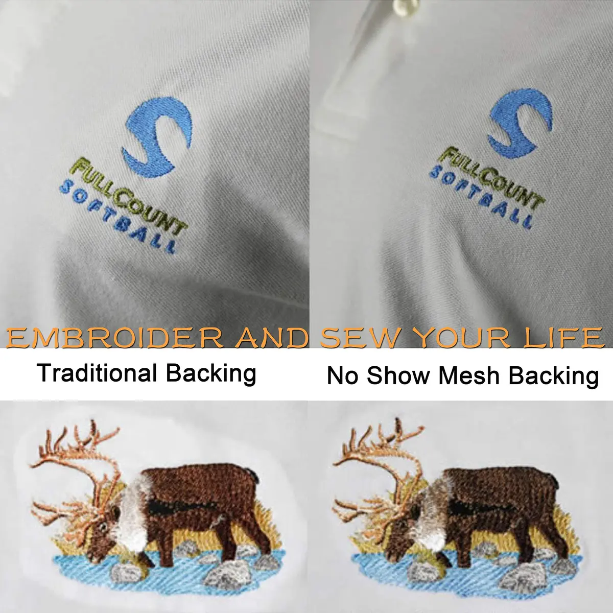 New brothread No Show Mesh Embroidery Stabilizer 10" x 10 Yd Roll | Permanent Support for Stretchy Knits - view 6